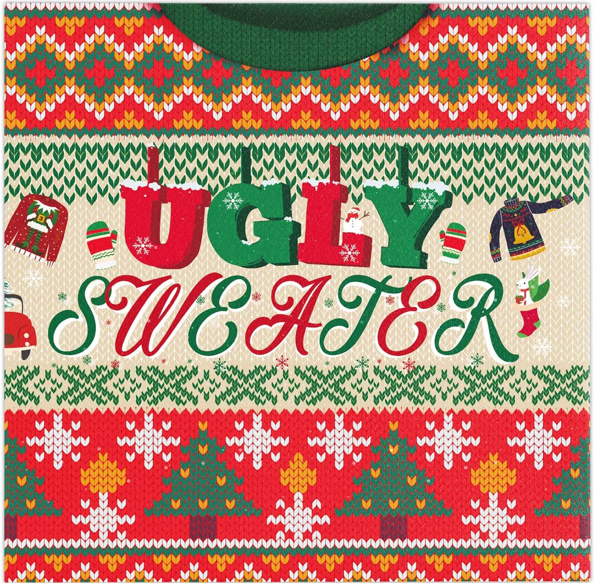 Christmas ugly sweather pattern