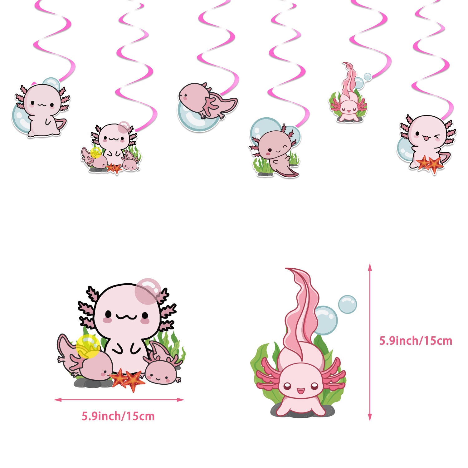 Axolotl Party Decoration Set