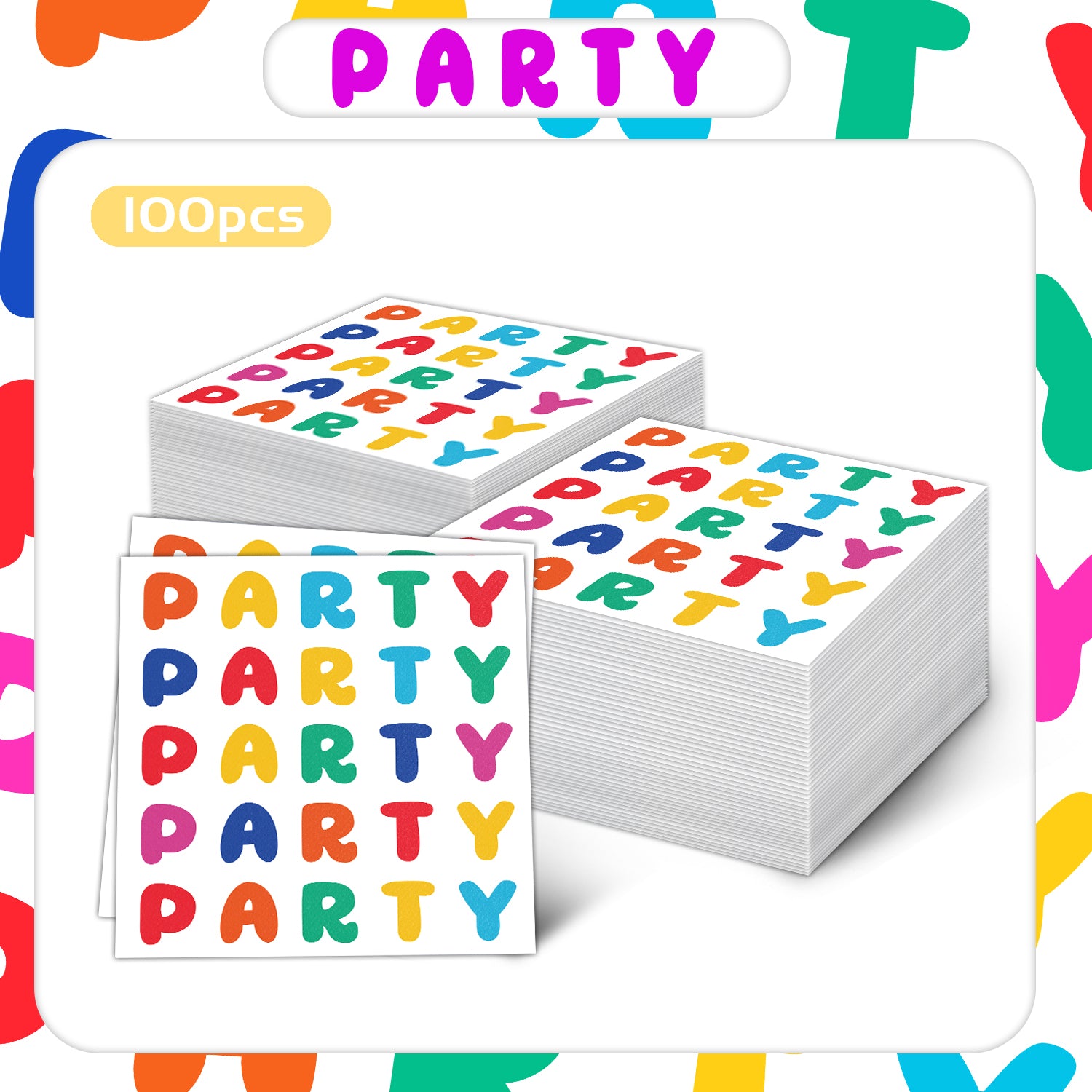 Colorful Party Letters Napkins