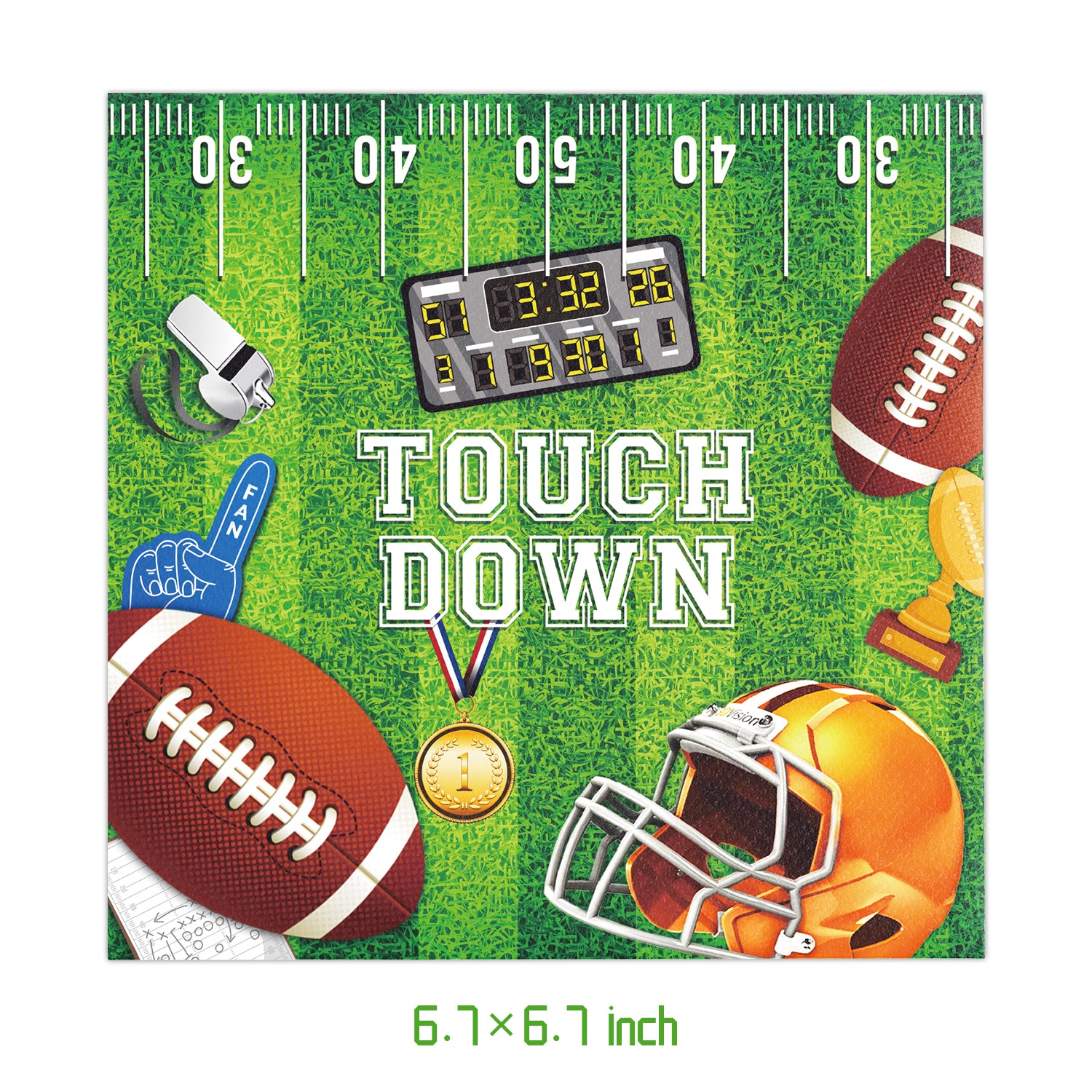 Football Touch Down Napkins