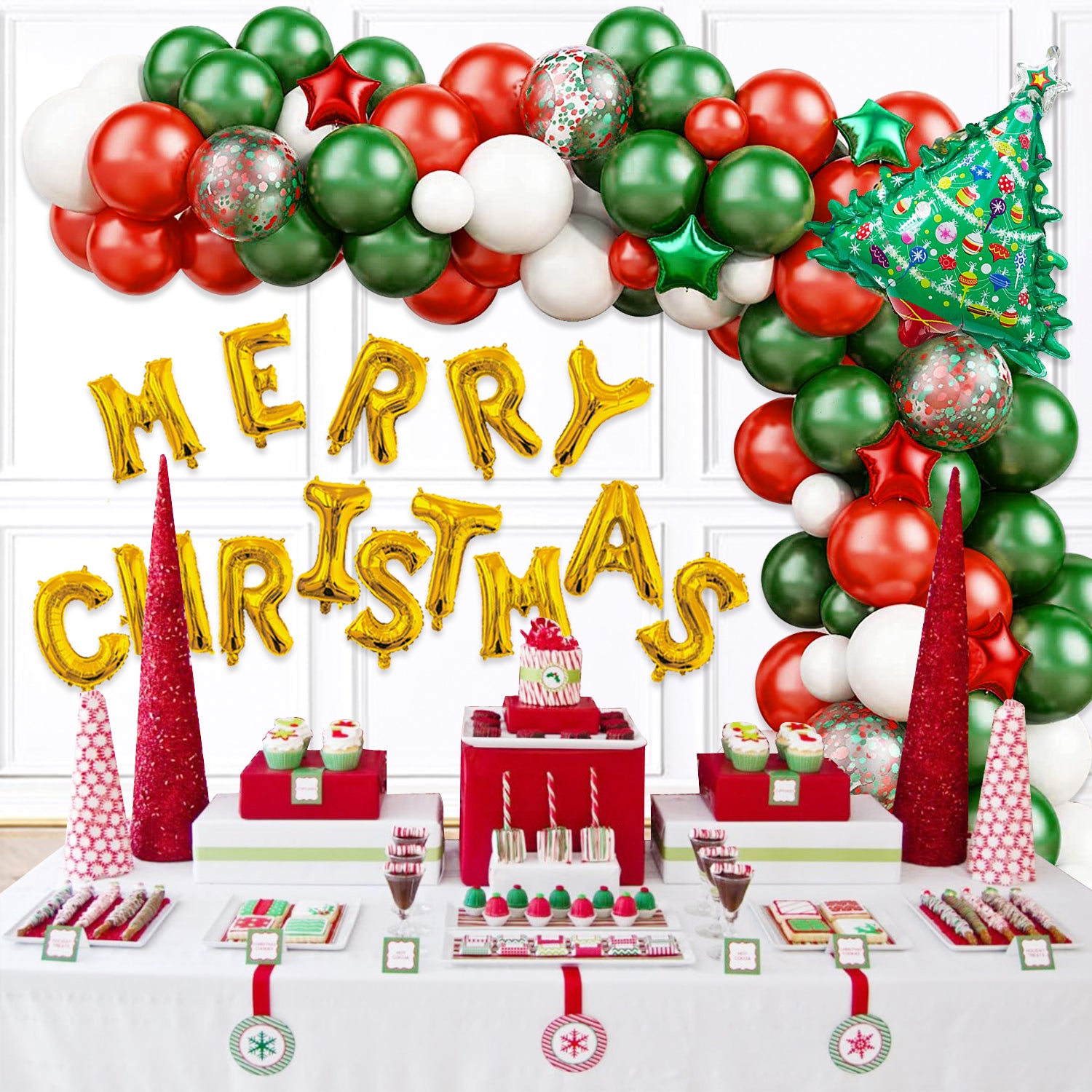 Merry Christmas Balloon Garland Set