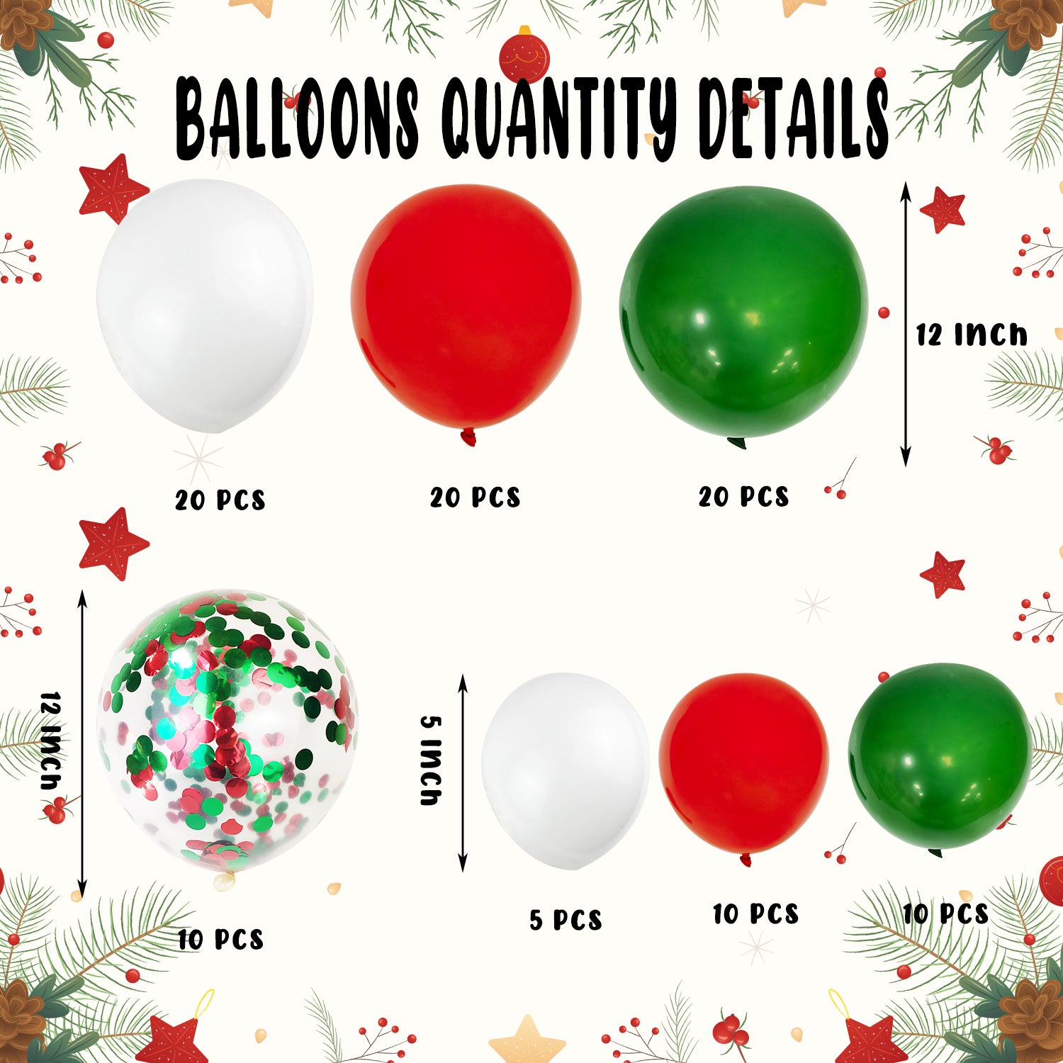 Merry Christmas Balloon Garland Set