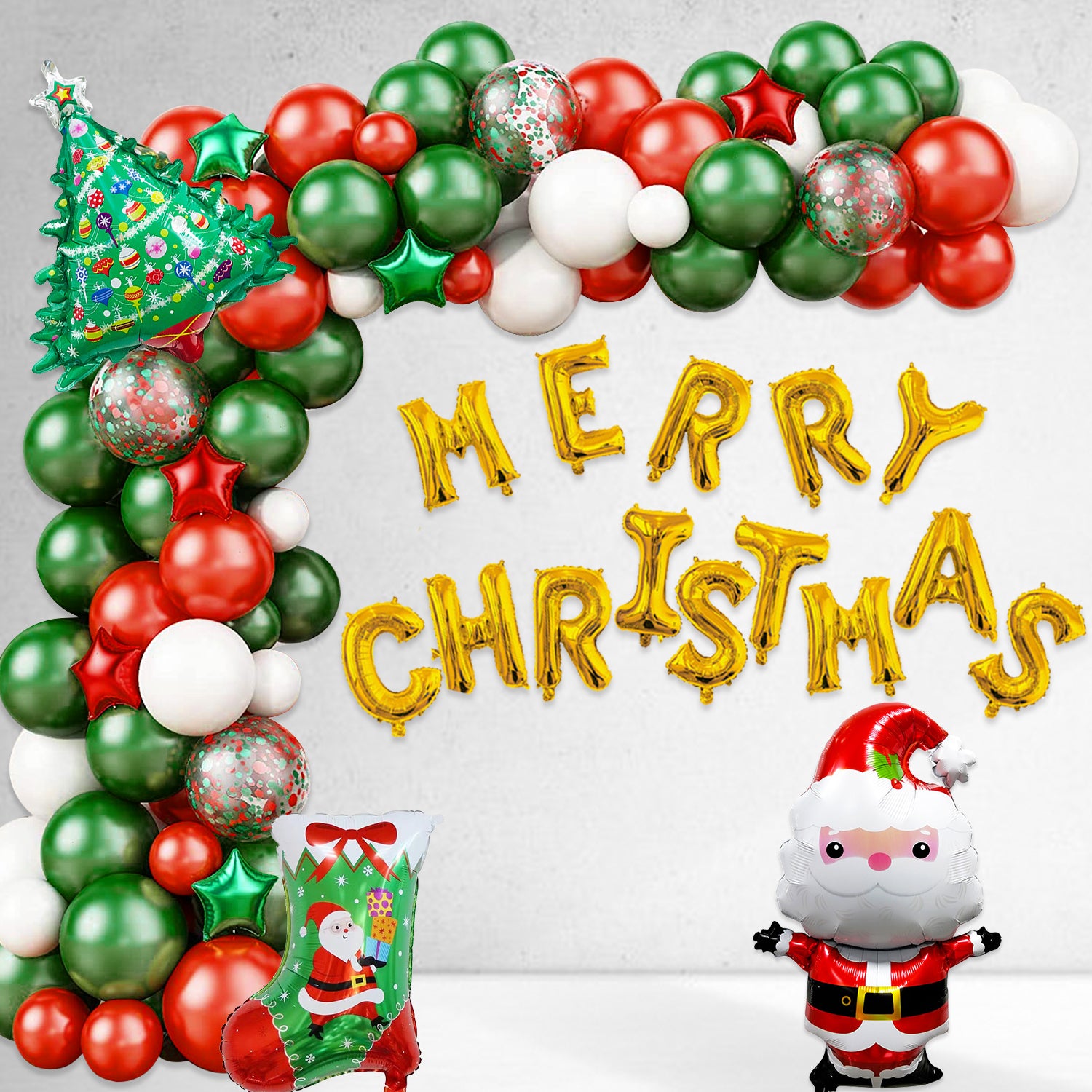 Merry Christmas Balloon Garland Set