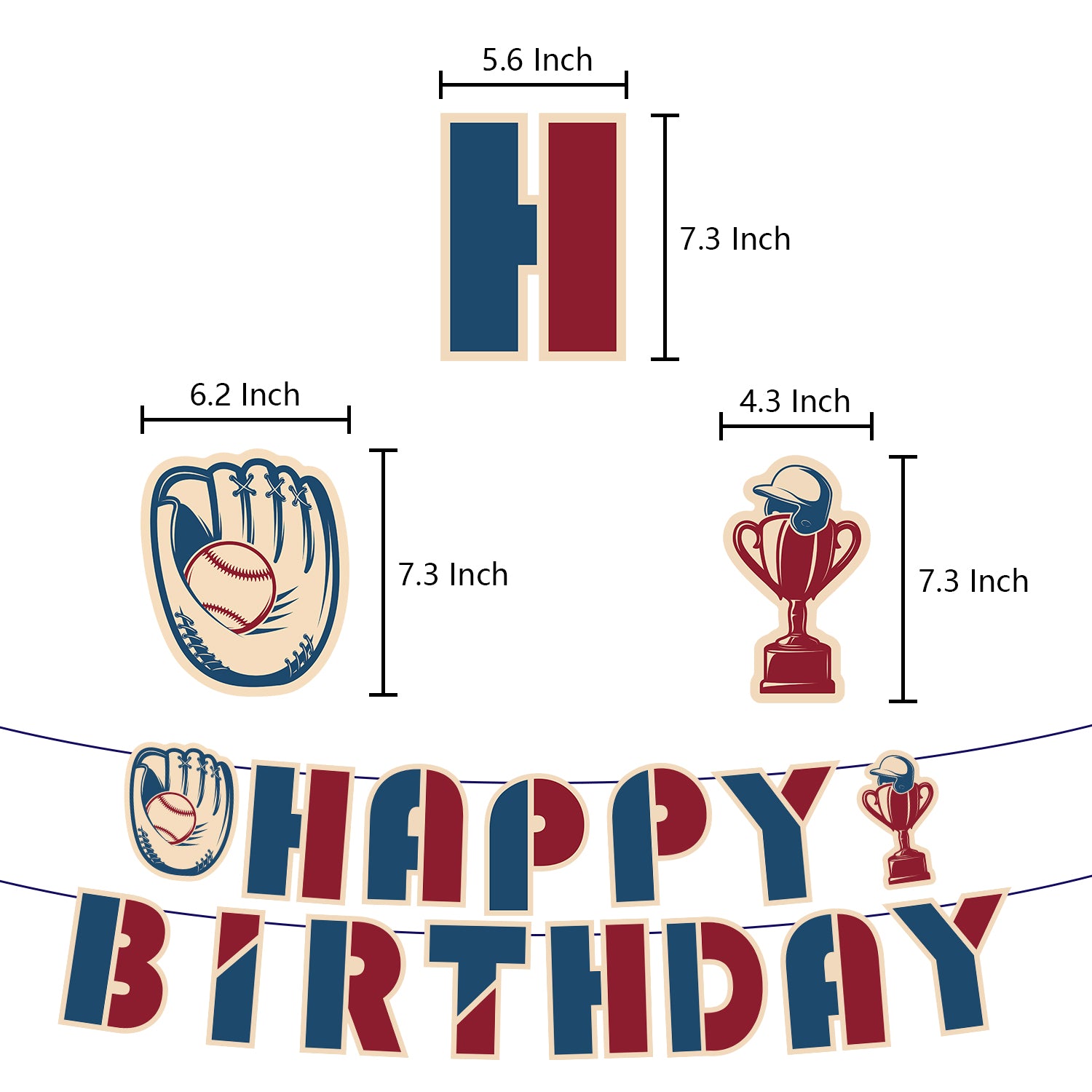 Baseball Birthday Party Decoration Set