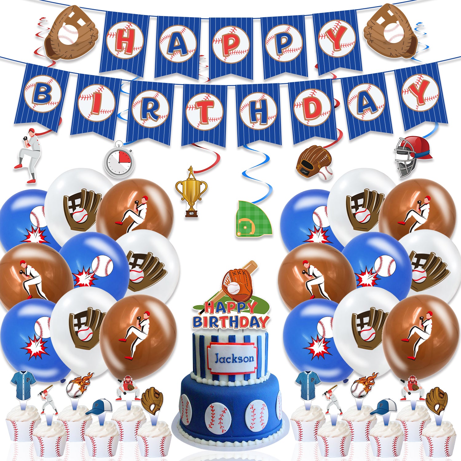 Baseball Birthday Decoration Set