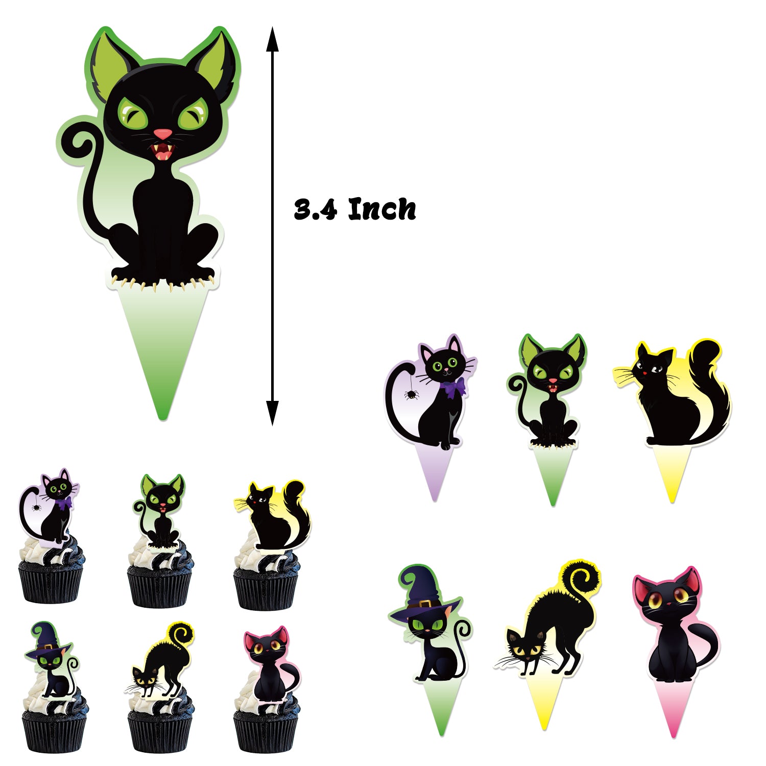 Black Meow Birthday Decoration Set