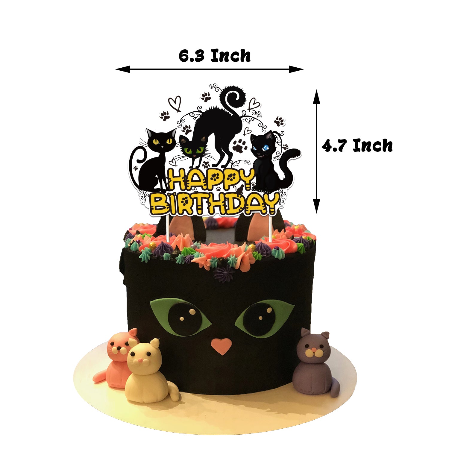 Black Meow Birthday Decoration Set