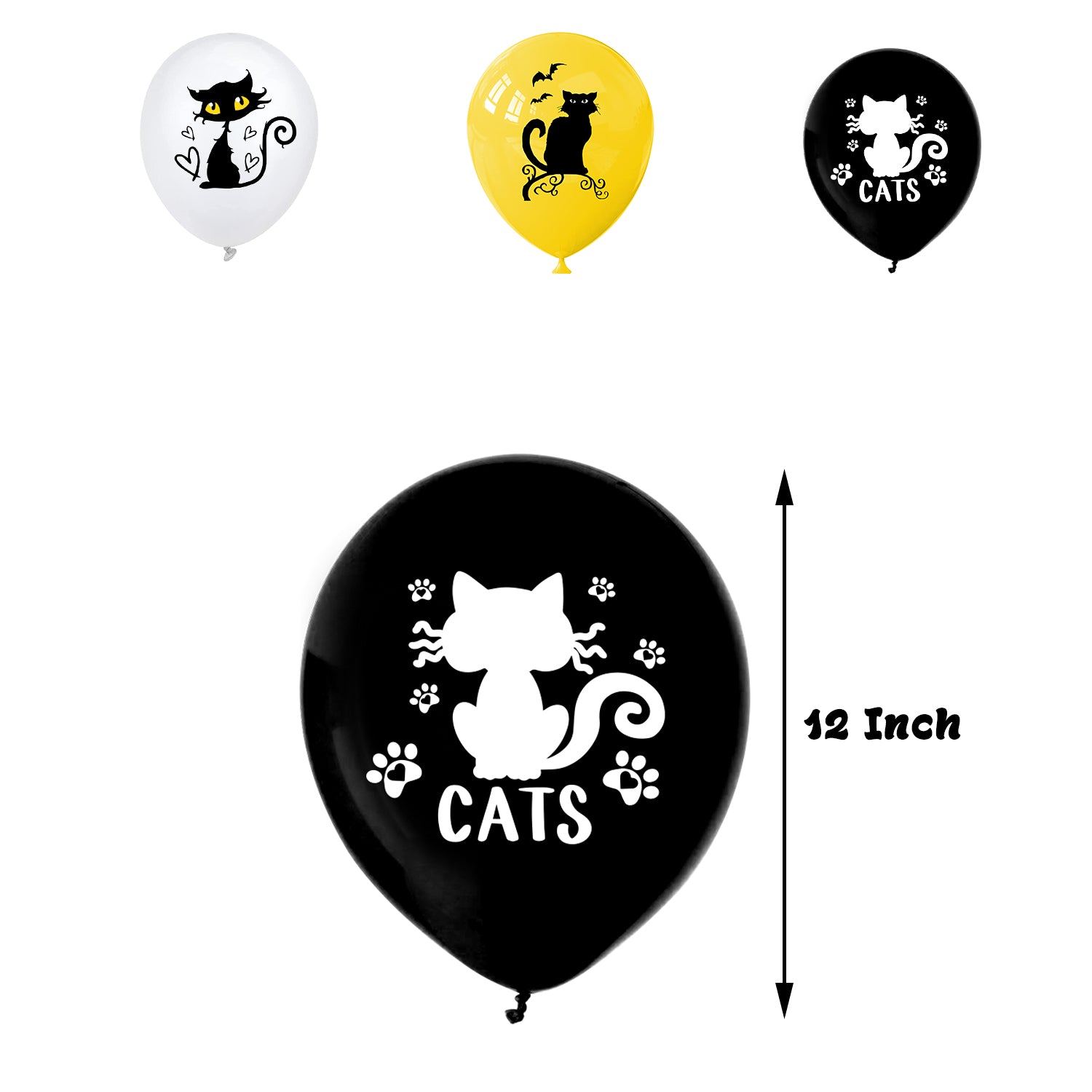 Black Meow Birthday Decoration Set