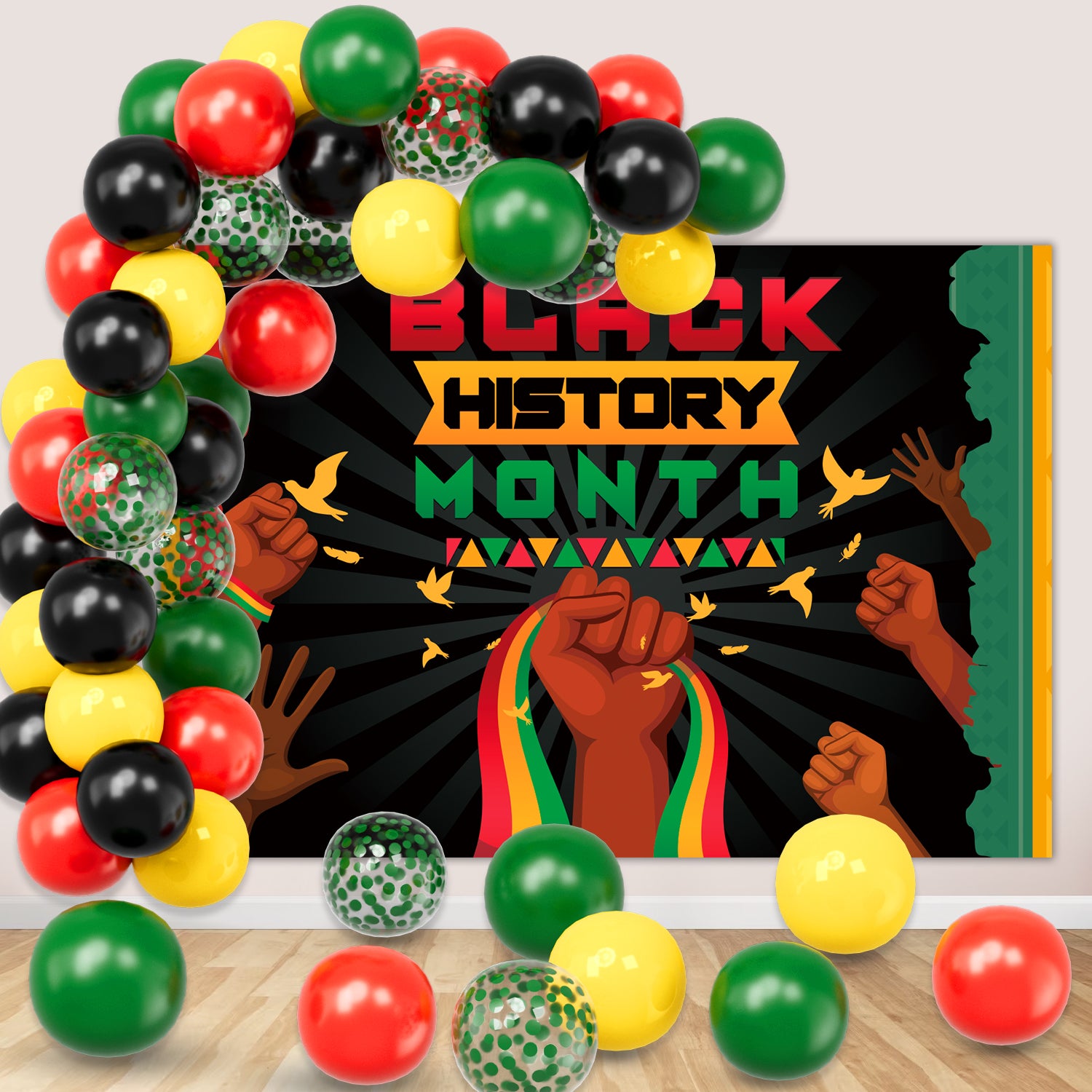 Black History Month Balloon Garland Decoration