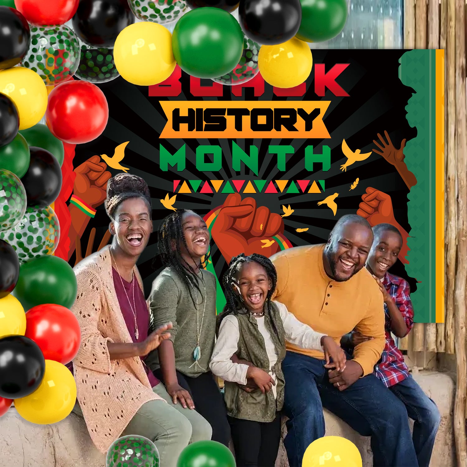 Black History Month Balloon Garland Decoration