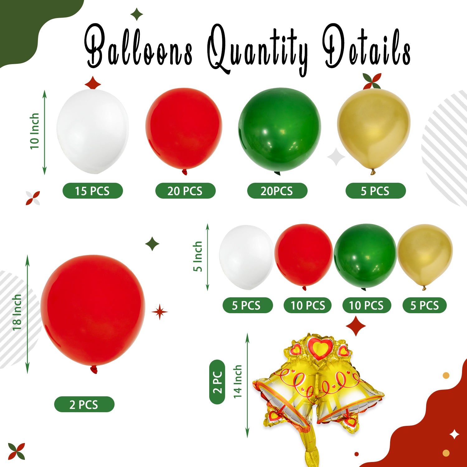 Merry Christmas Balloon Garland and Backdrop Set