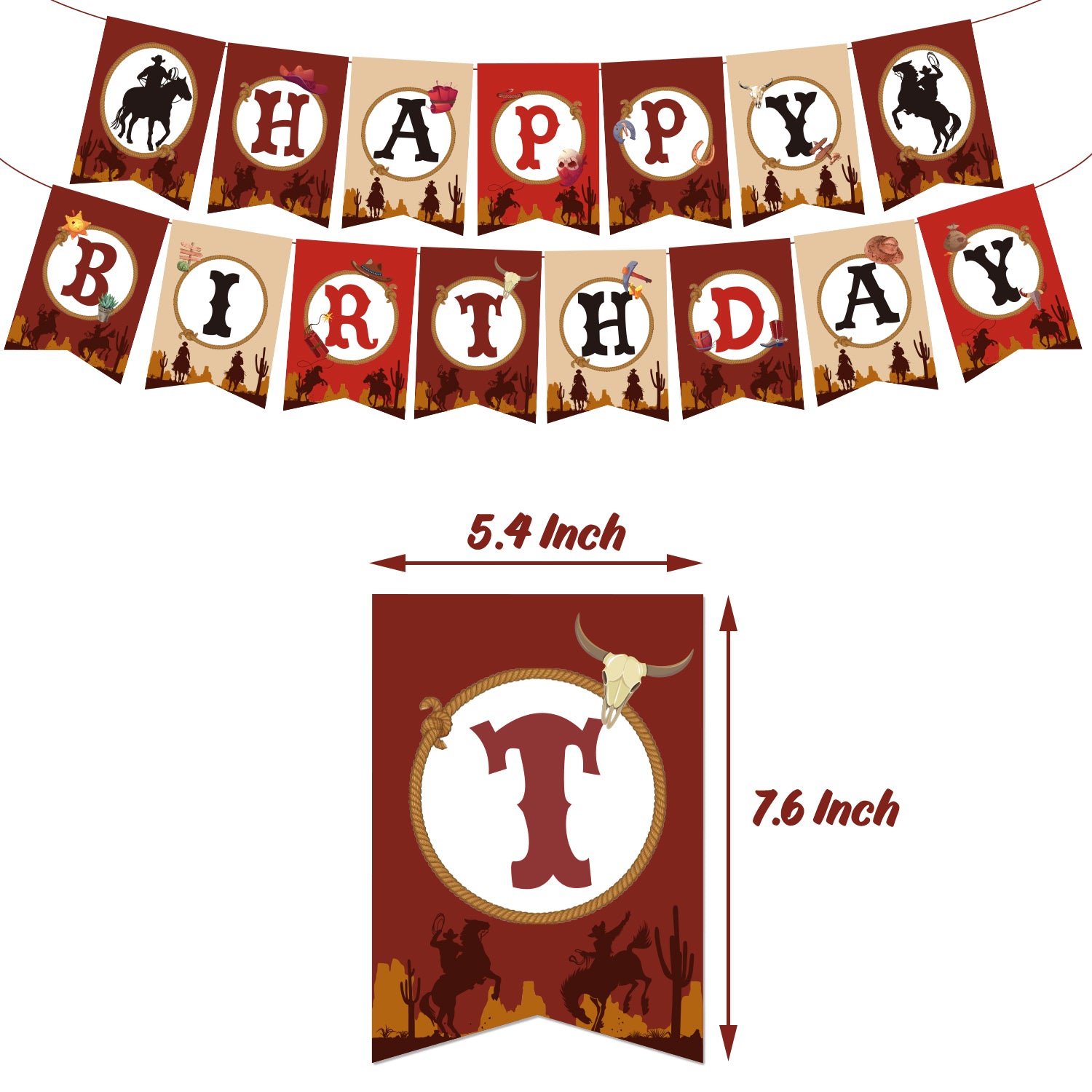 Wild West Cowboy Birthday Decoration Set