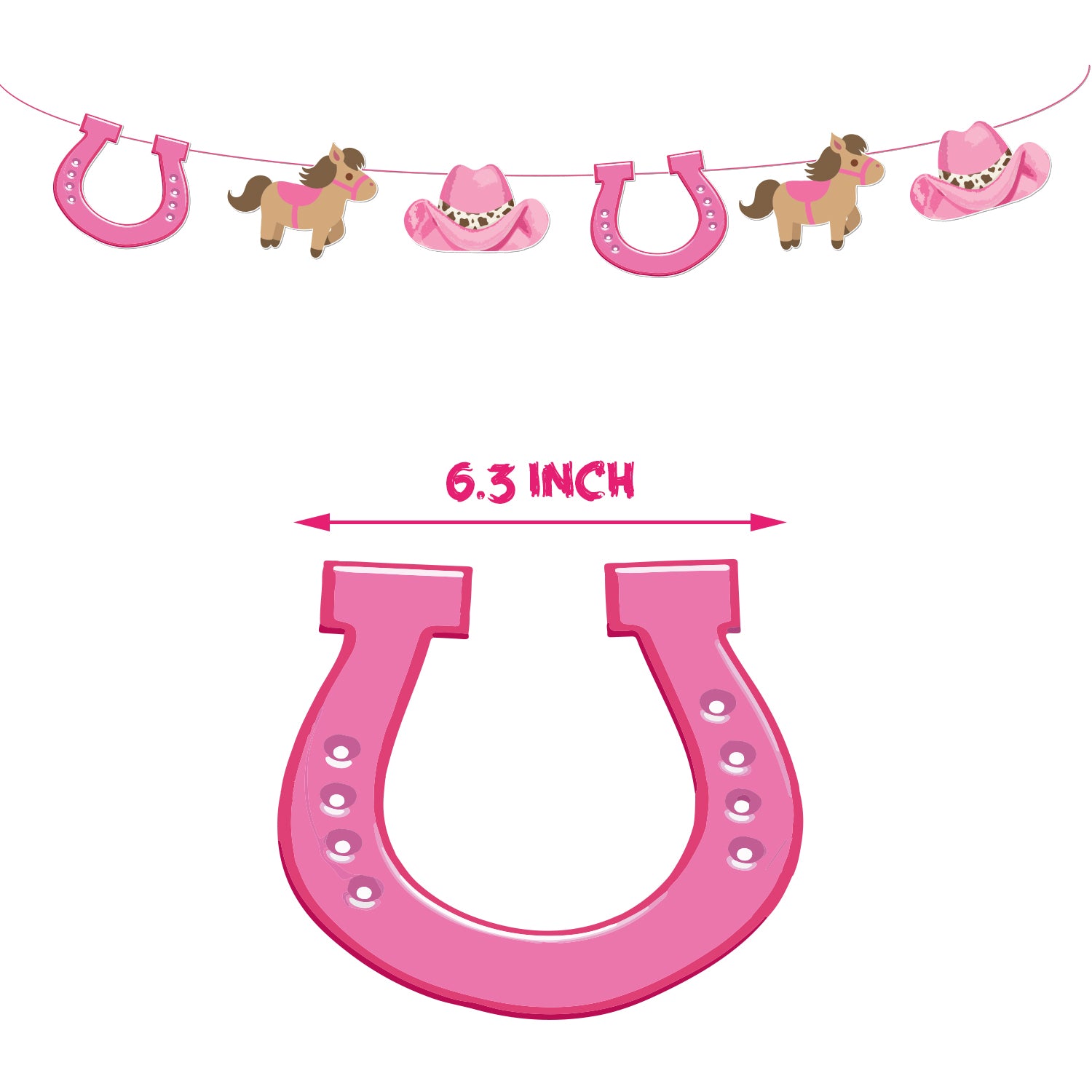 Cowgirl Birthday Decoration Set A