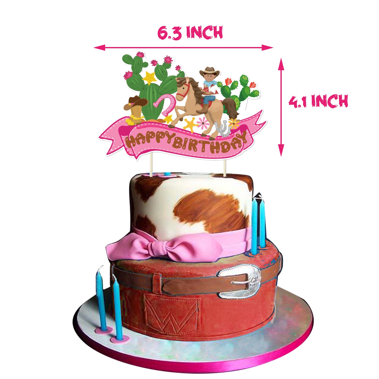 Cowgirl Birthday Decoration Set A