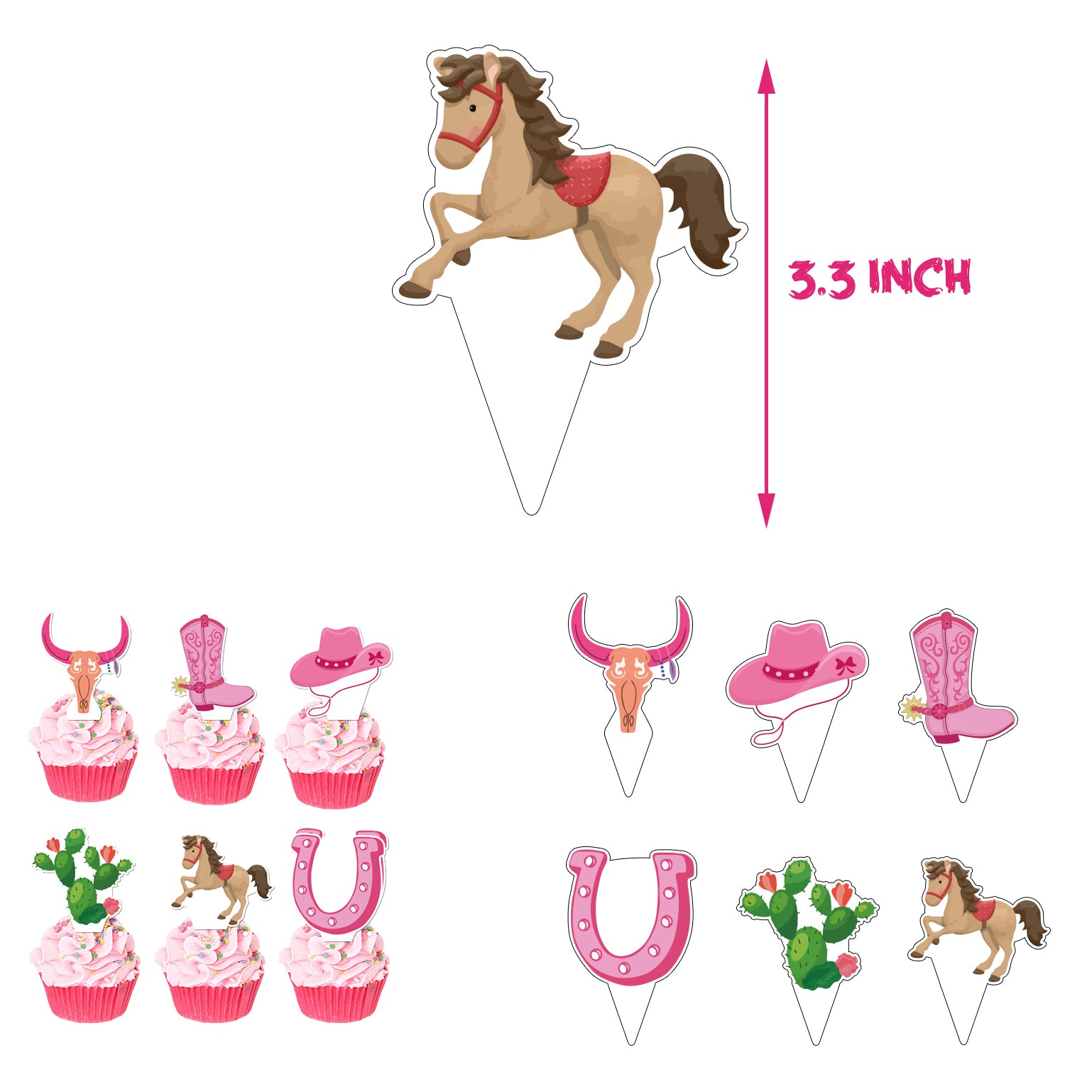 Cowgirl Birthday Decoration Set A