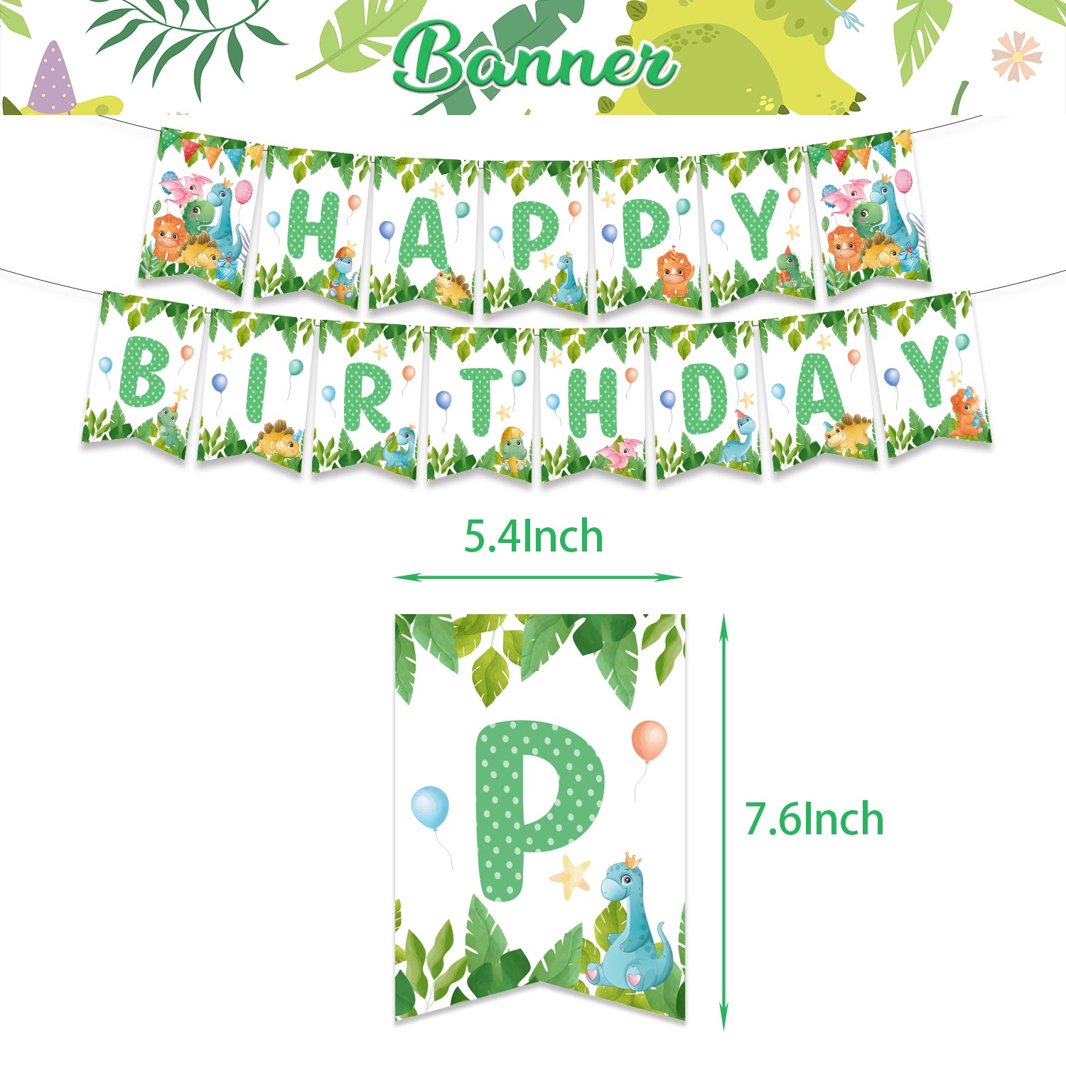 Dinosaur Theme Birthday Decoration Set