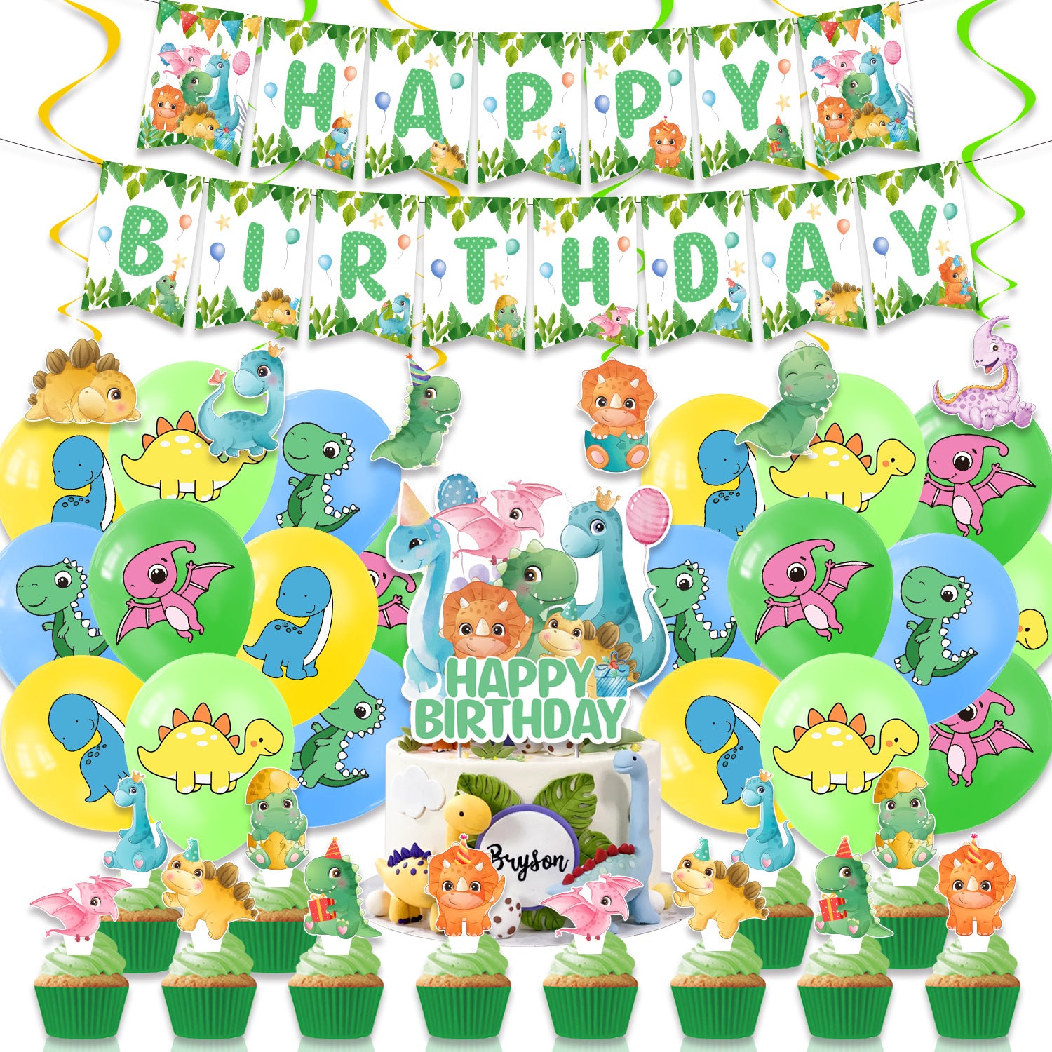 Dinosaur Theme Birthday Decoration Set