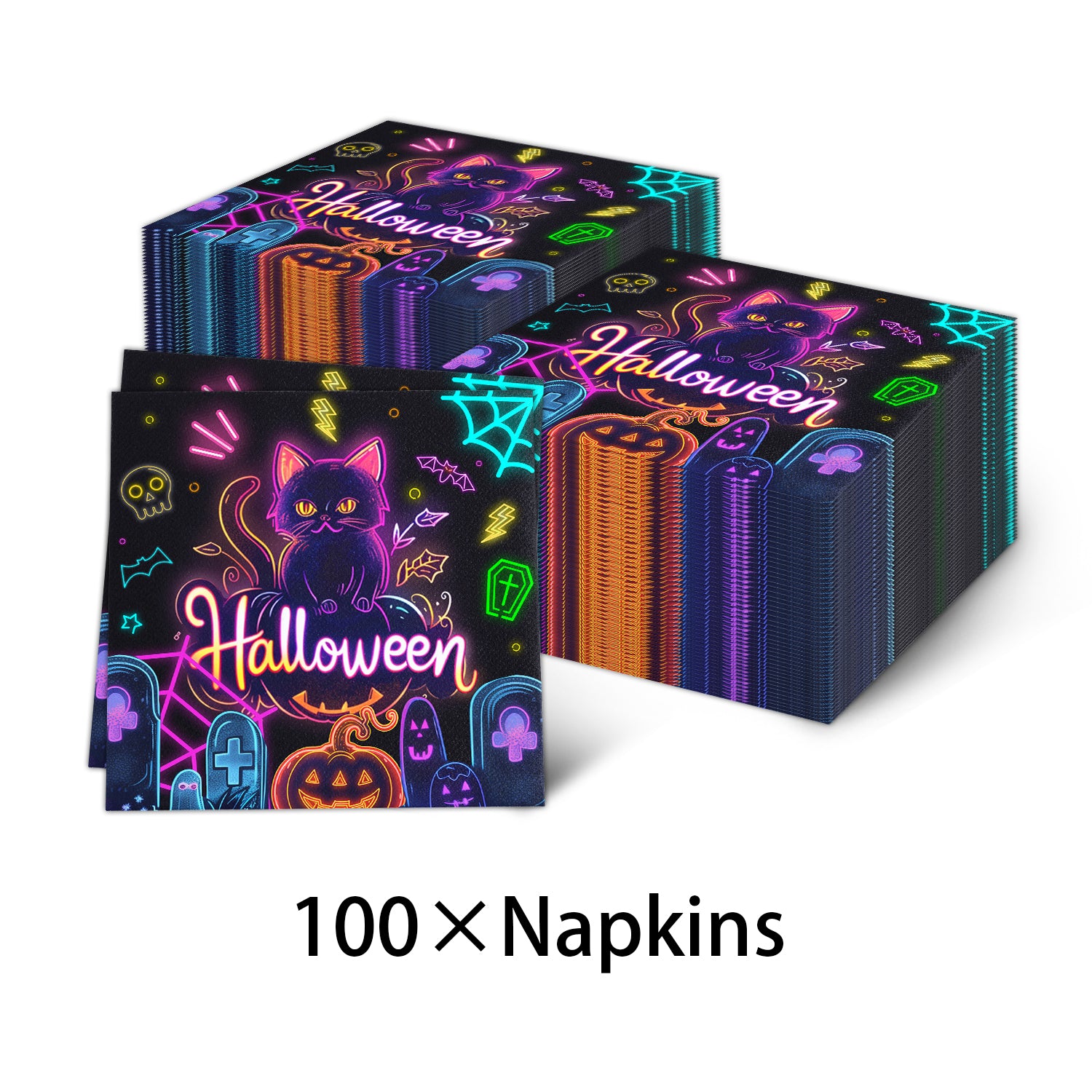 Neon Halloween Napkins