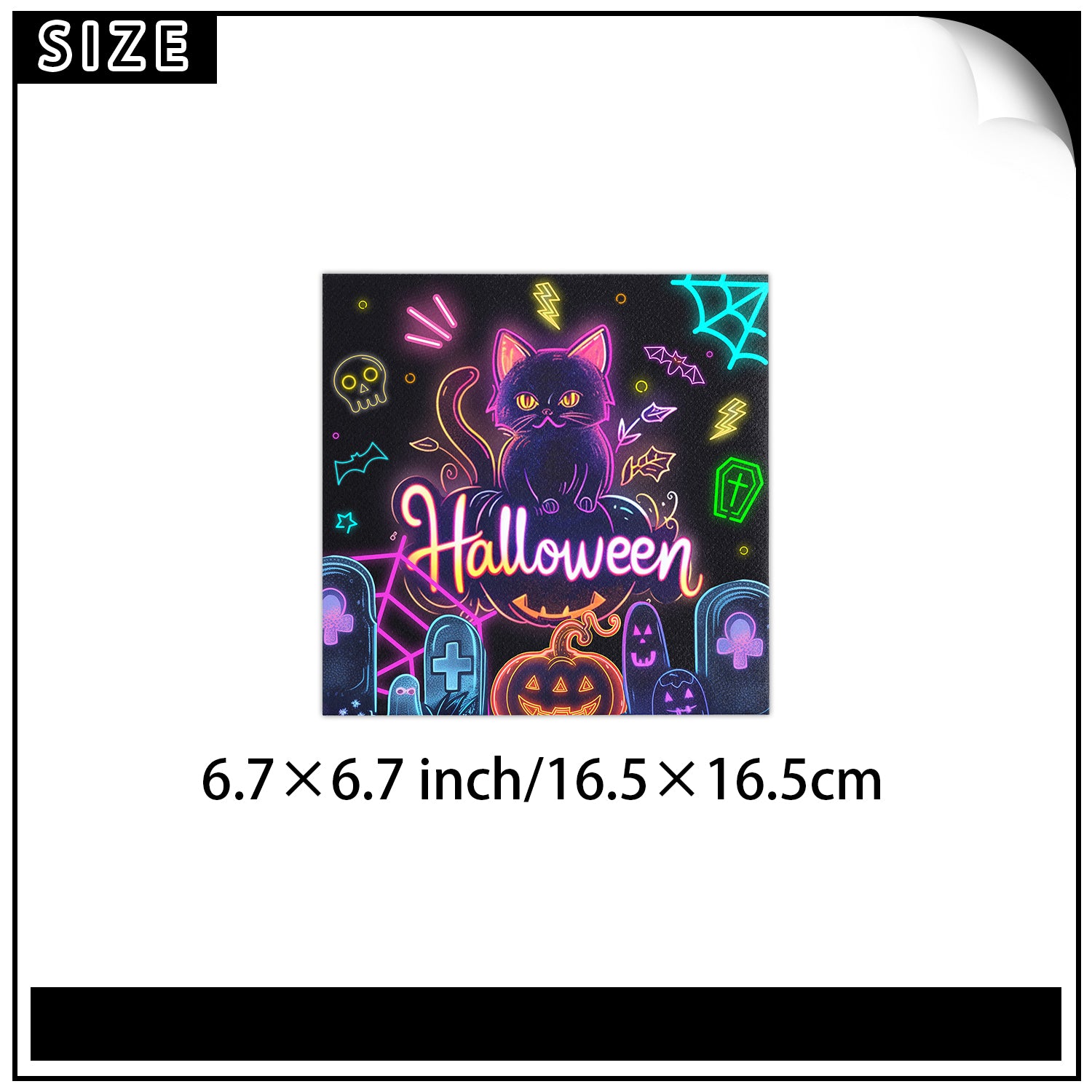 Halloween Neon Colored Tableware Set Serves 12