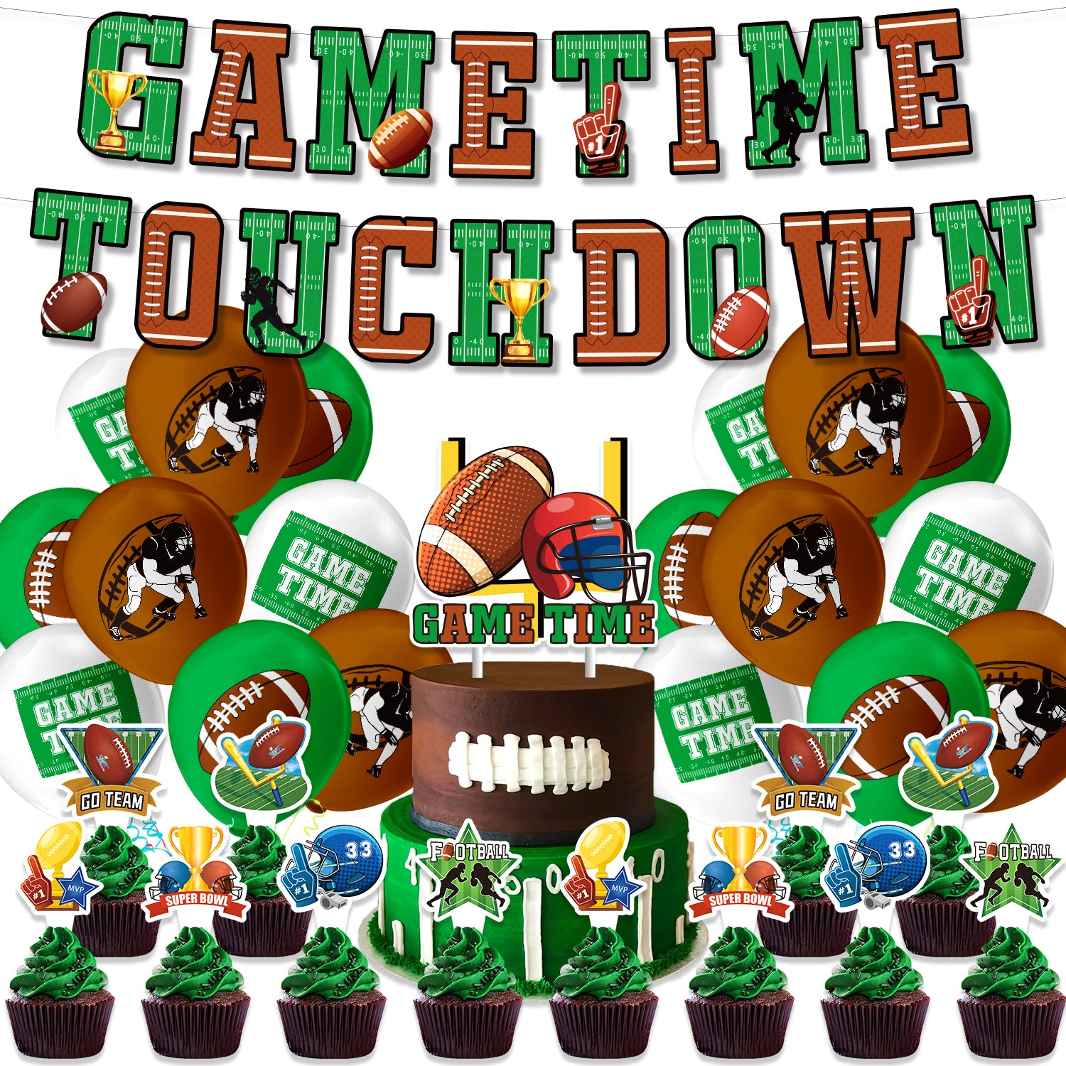 Football Touchdown Party Decoratoin Set