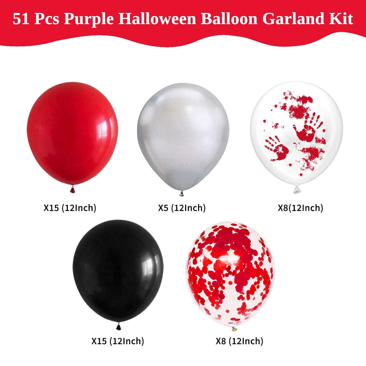 Bloody Halloween Balloons Garland Decoration Set