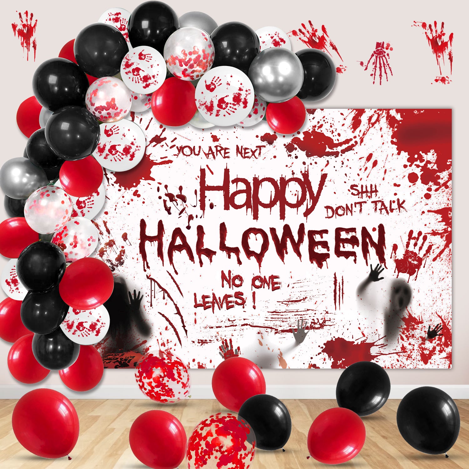 Bloody Halloween Balloons Garland Decoration Set