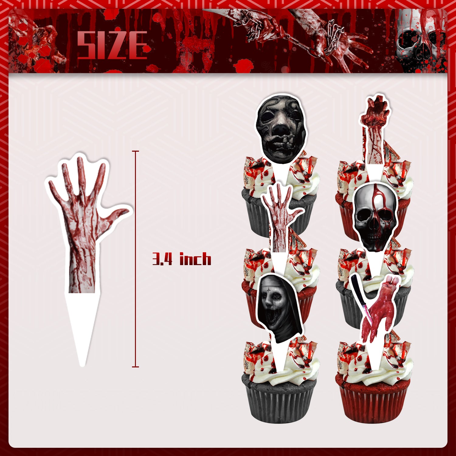 3-Tier Halloween Bloody Cupcake Stand Set