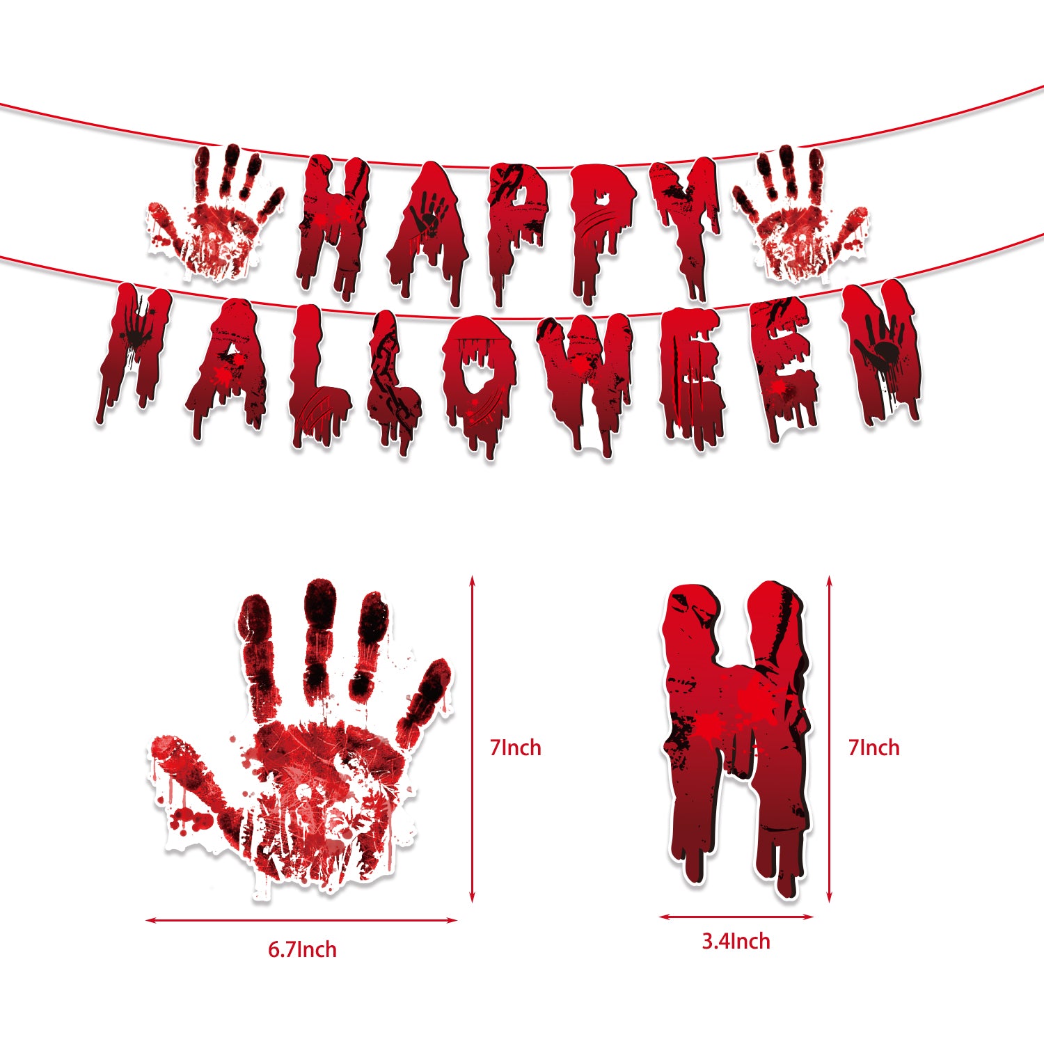 Halloween Party Bloody Scary Decoration Set