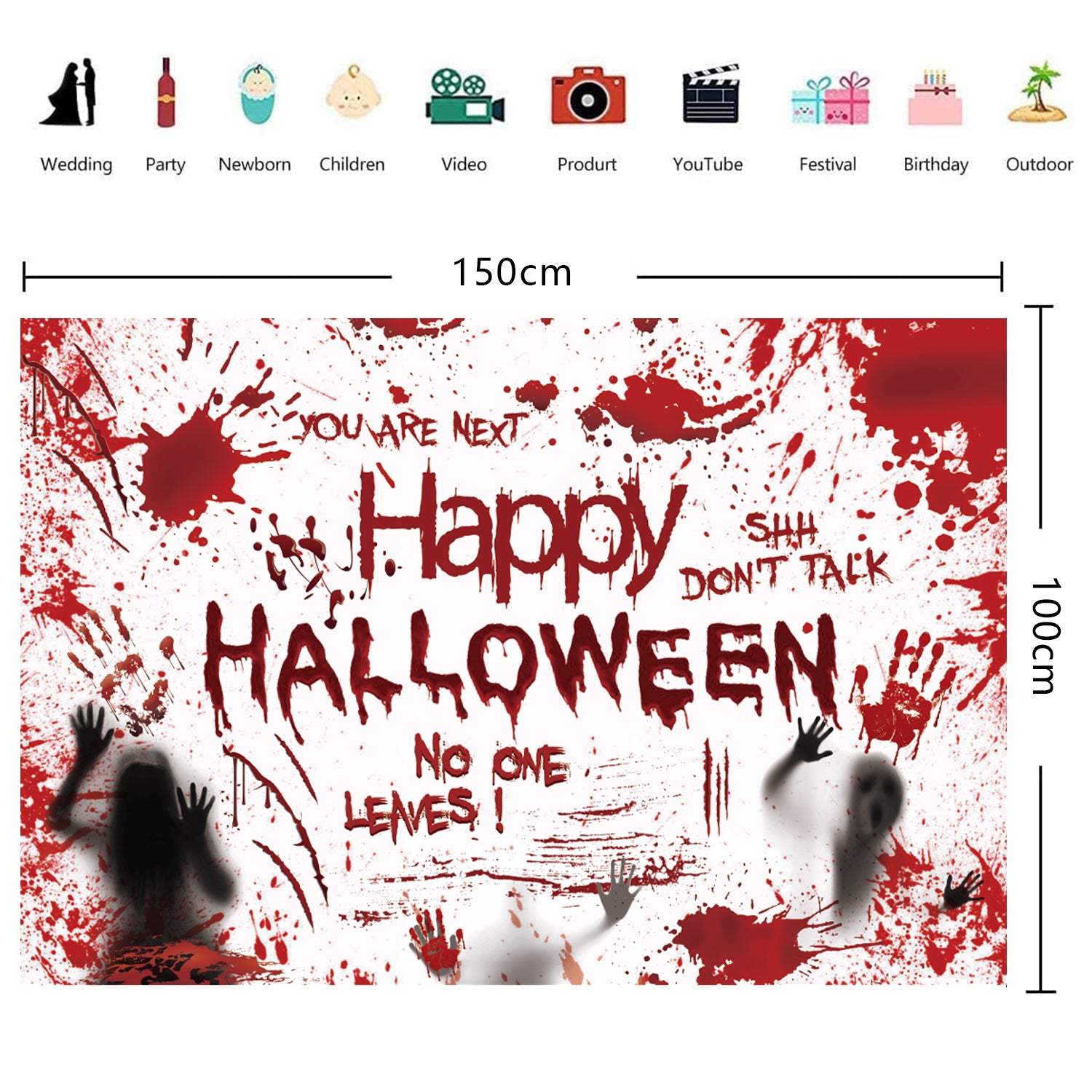 Halloween Party Bloody Scary Decoration Set