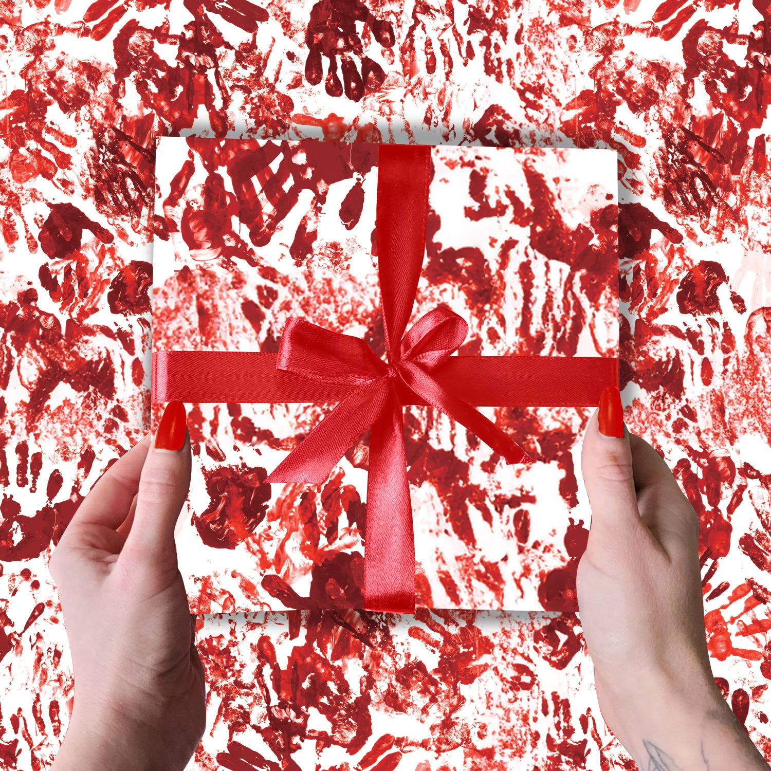 12pcs Bloody Halloween Gift Wrapping Paper