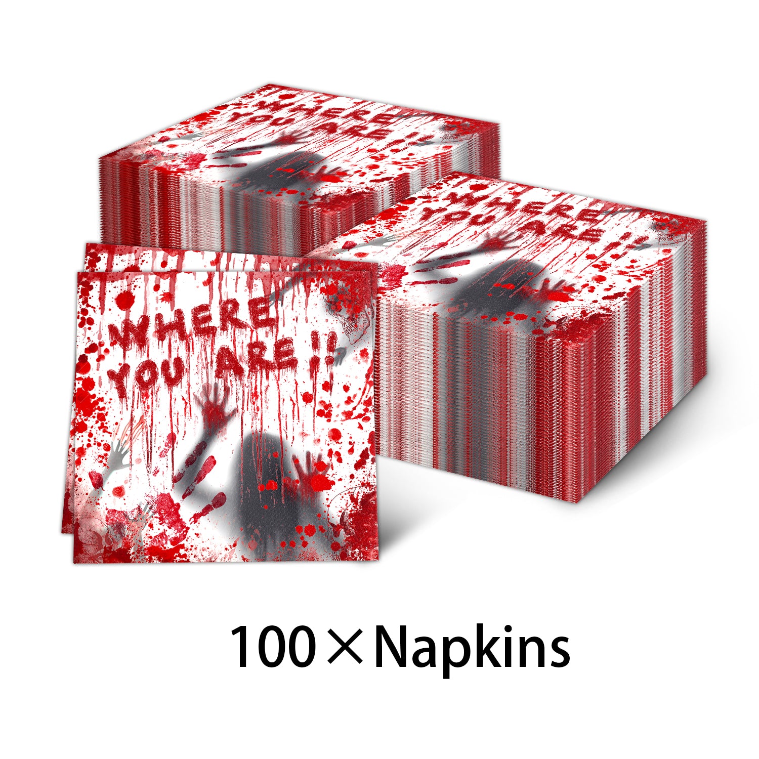 100pcs Bloody Halloween Napkins