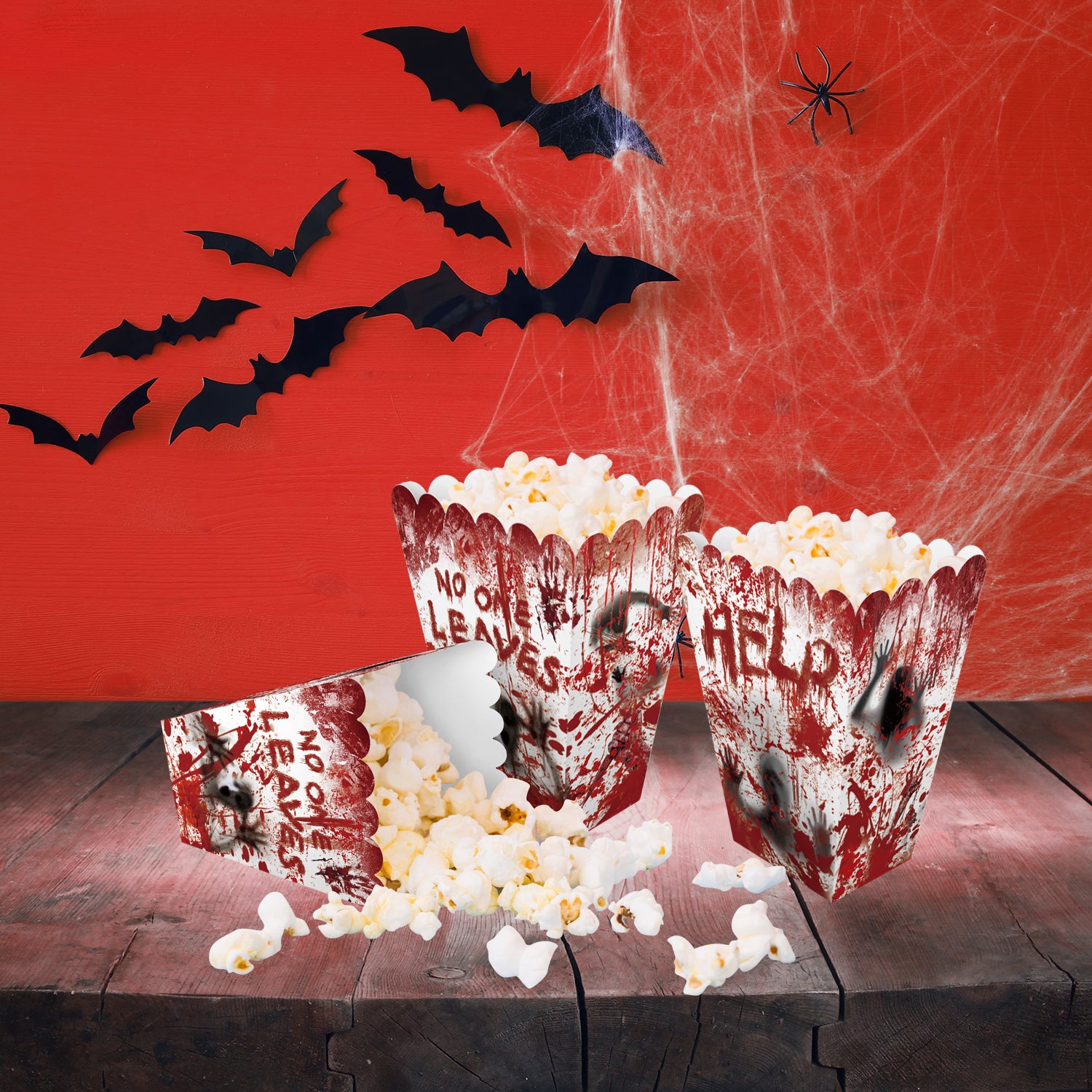 6pcs Halloween Bloody Popcorn Boxes