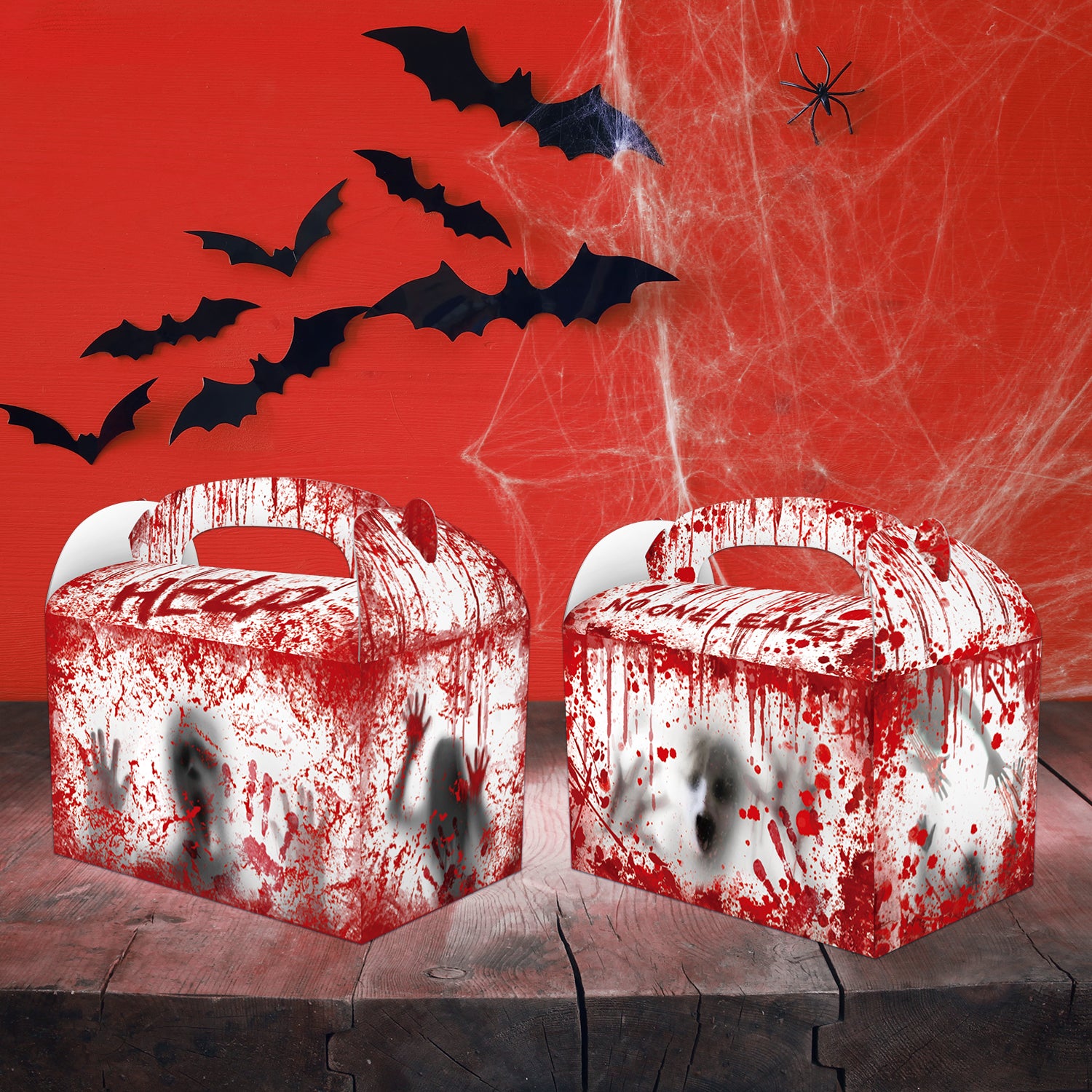 12pcs Halloween Bloody Candy Boxes with Handles