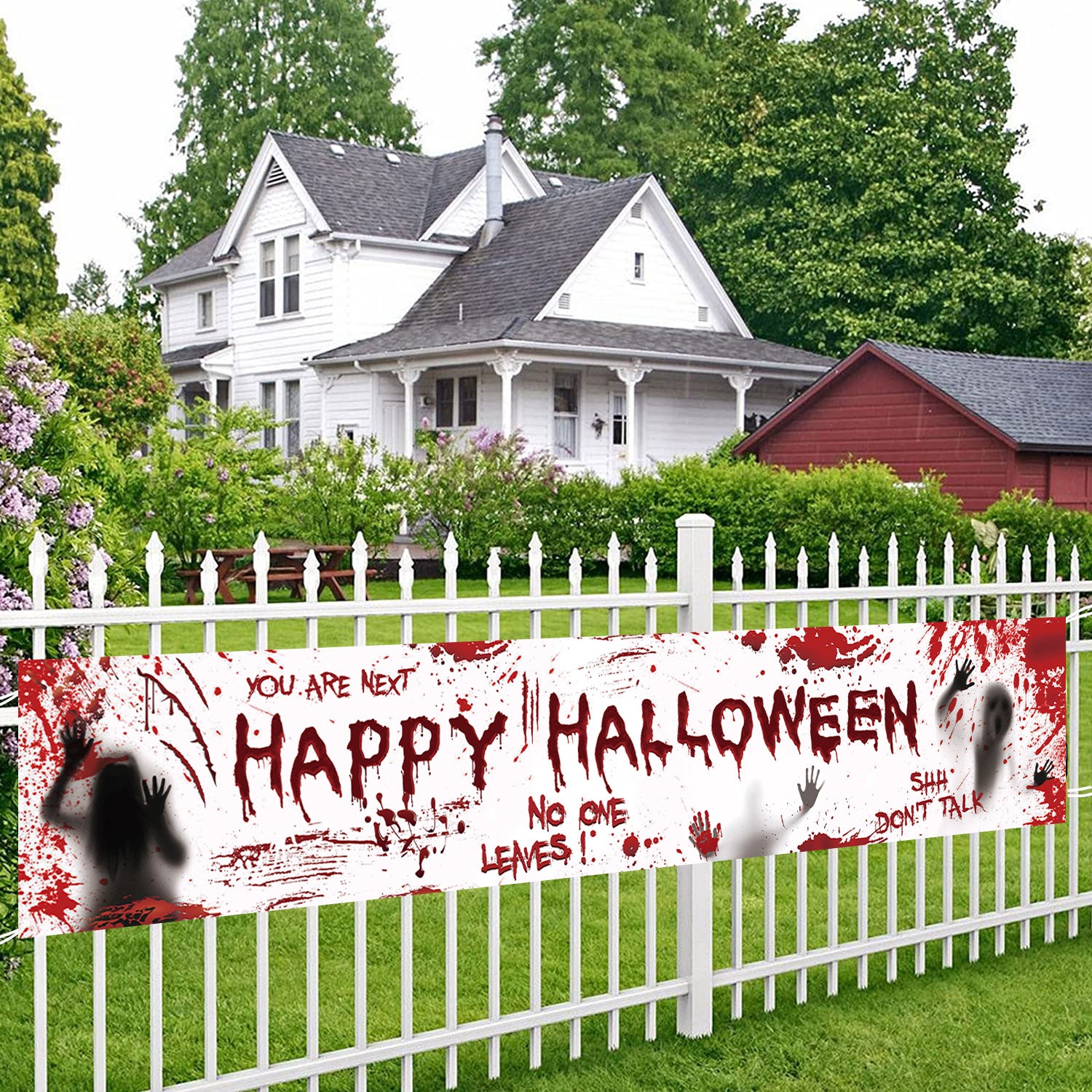 Halloween Bloody Scary Yard Banner Sign for Outdoor Decoration