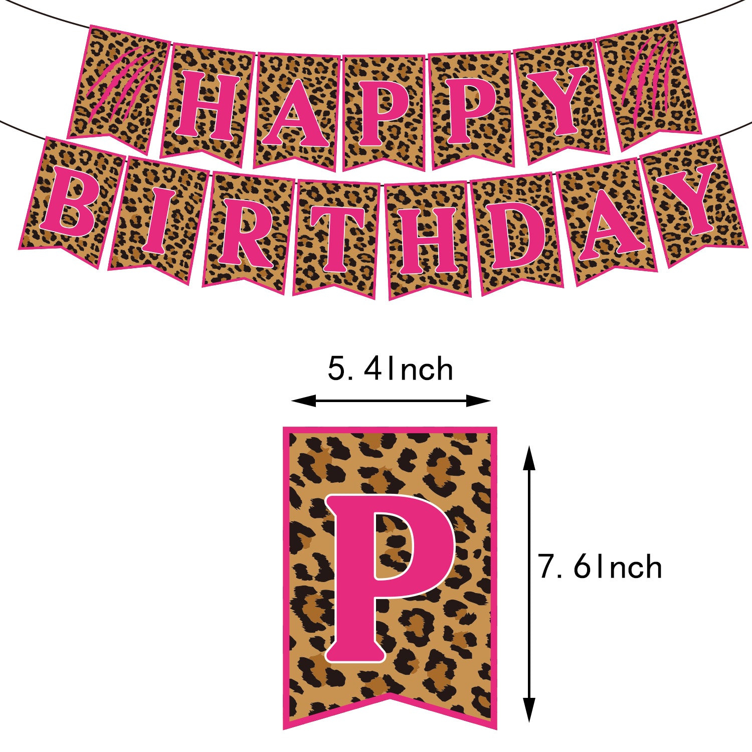 Leopard Print Birthday Party Decoration Set