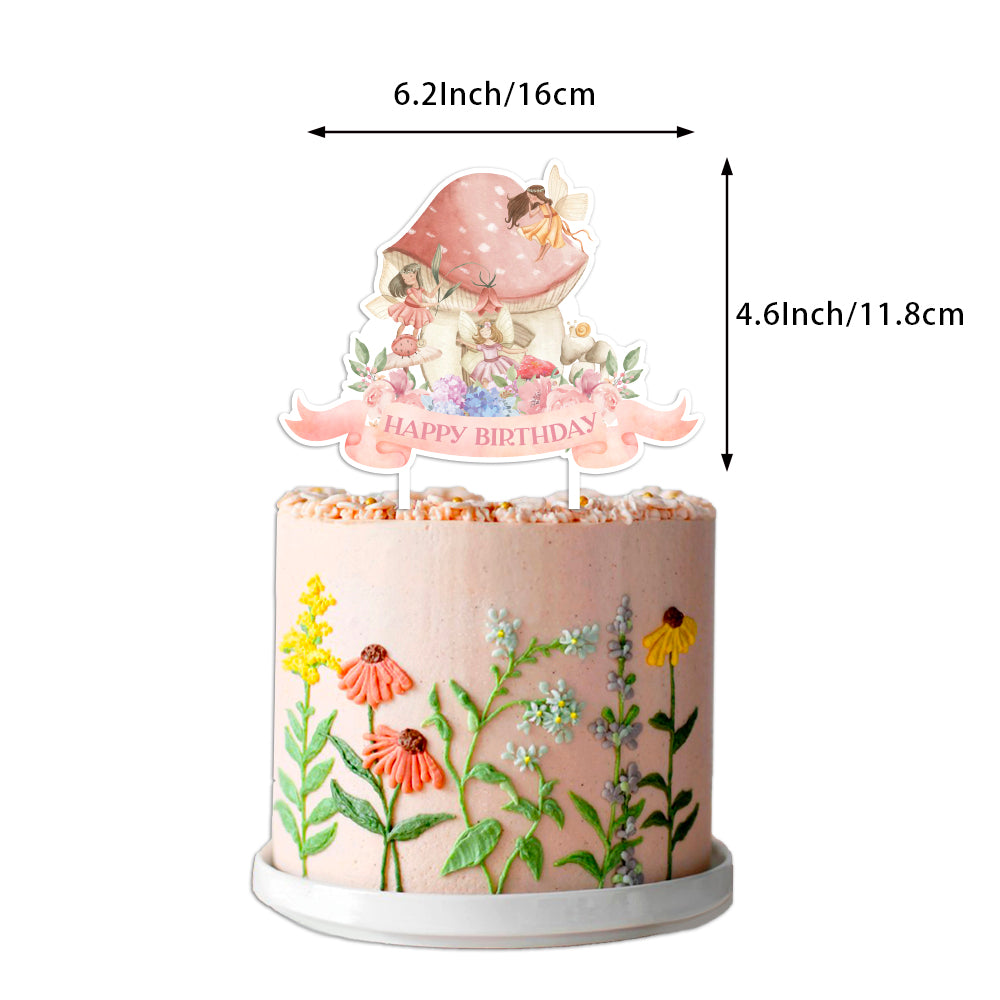 Mushroom Fairy Birthday Decoration Set