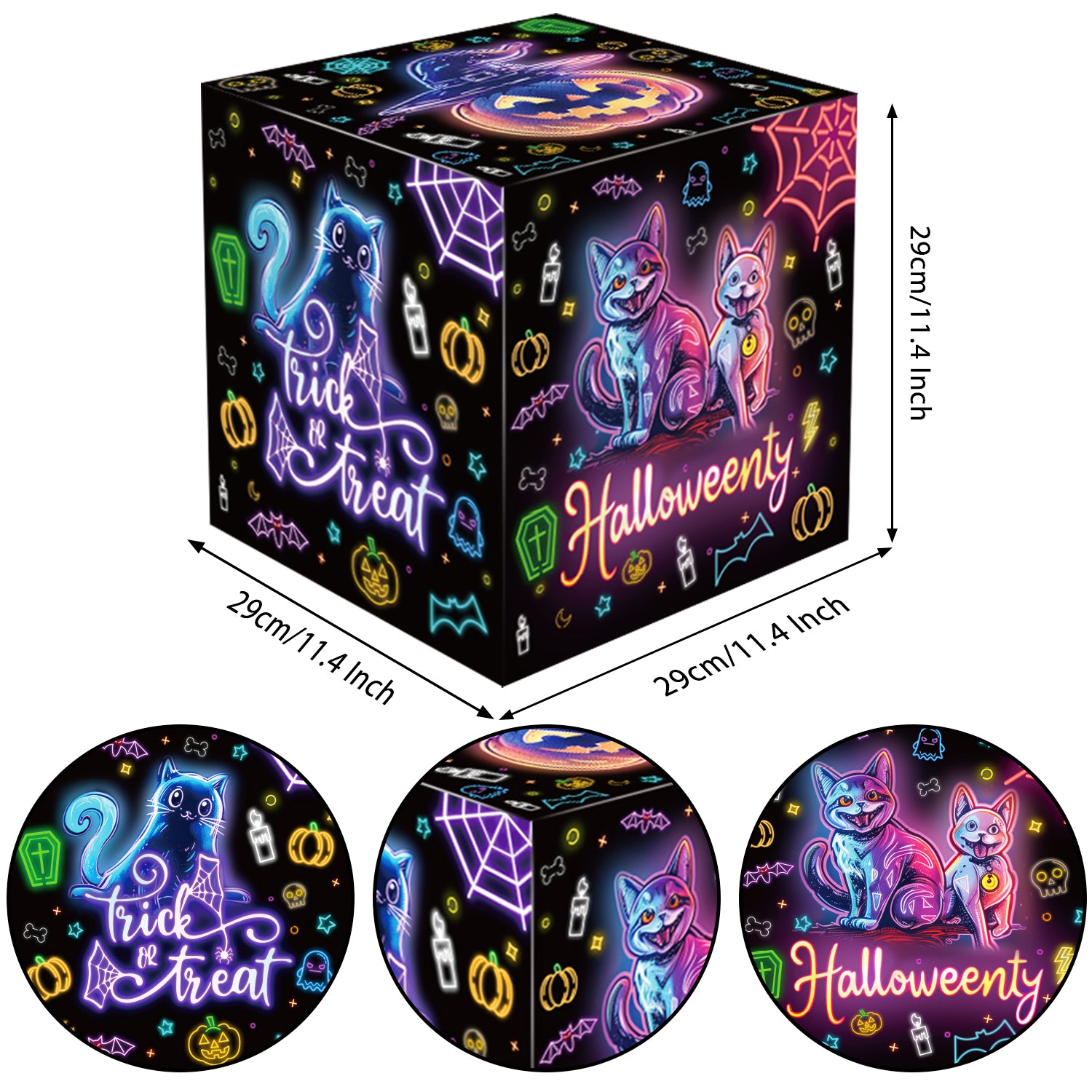 Halloween Neon Theme Balloon Boxes