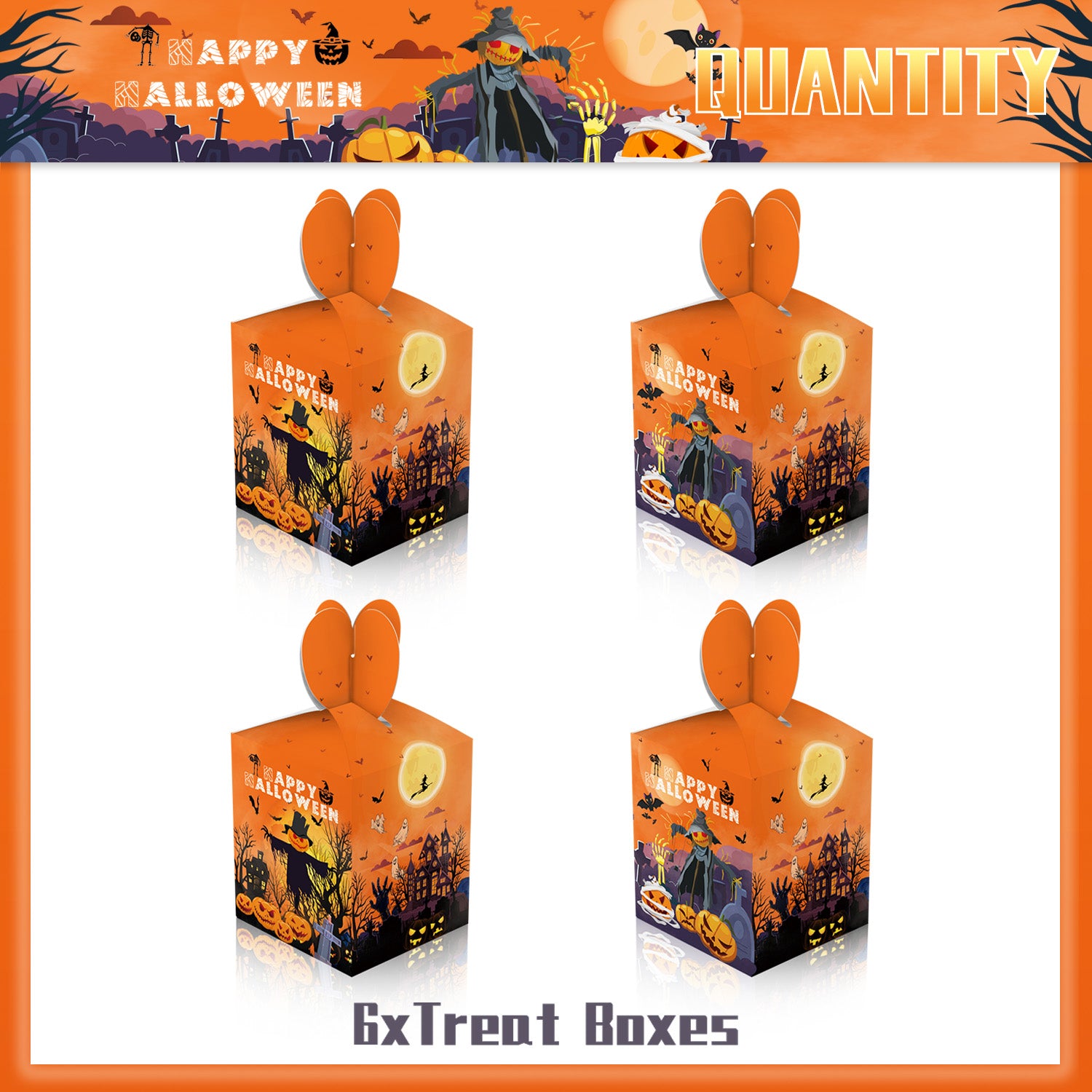 6pcs Halloween Treat Candy Boxes