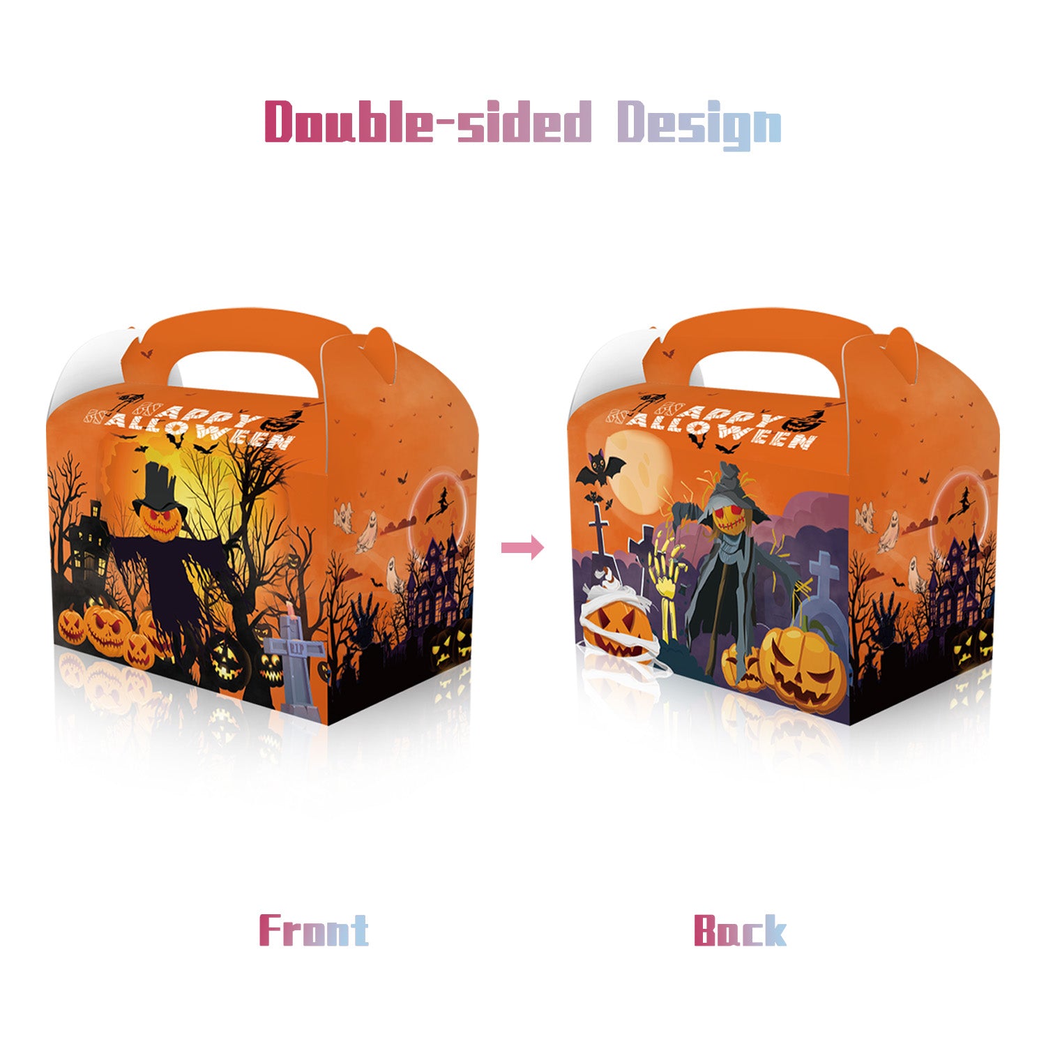 12pcs Halloween Candy Boxes with Handles