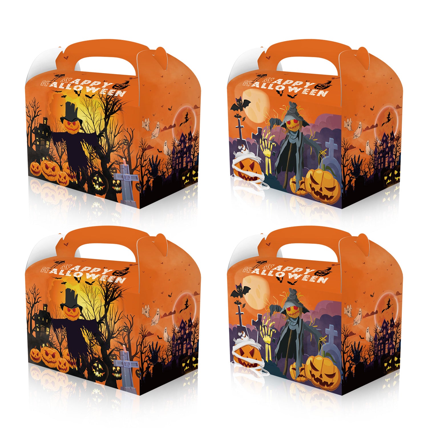 12pcs Halloween Candy Boxes with Handles