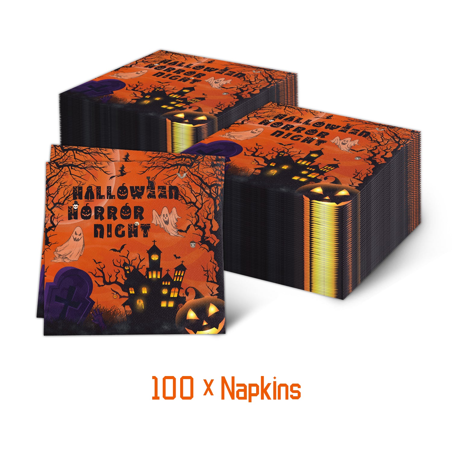 100pcs Halloween Horror Night Napkins