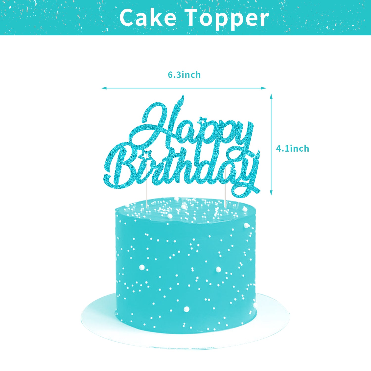 Teal Blue Birthday Party Decoration Set