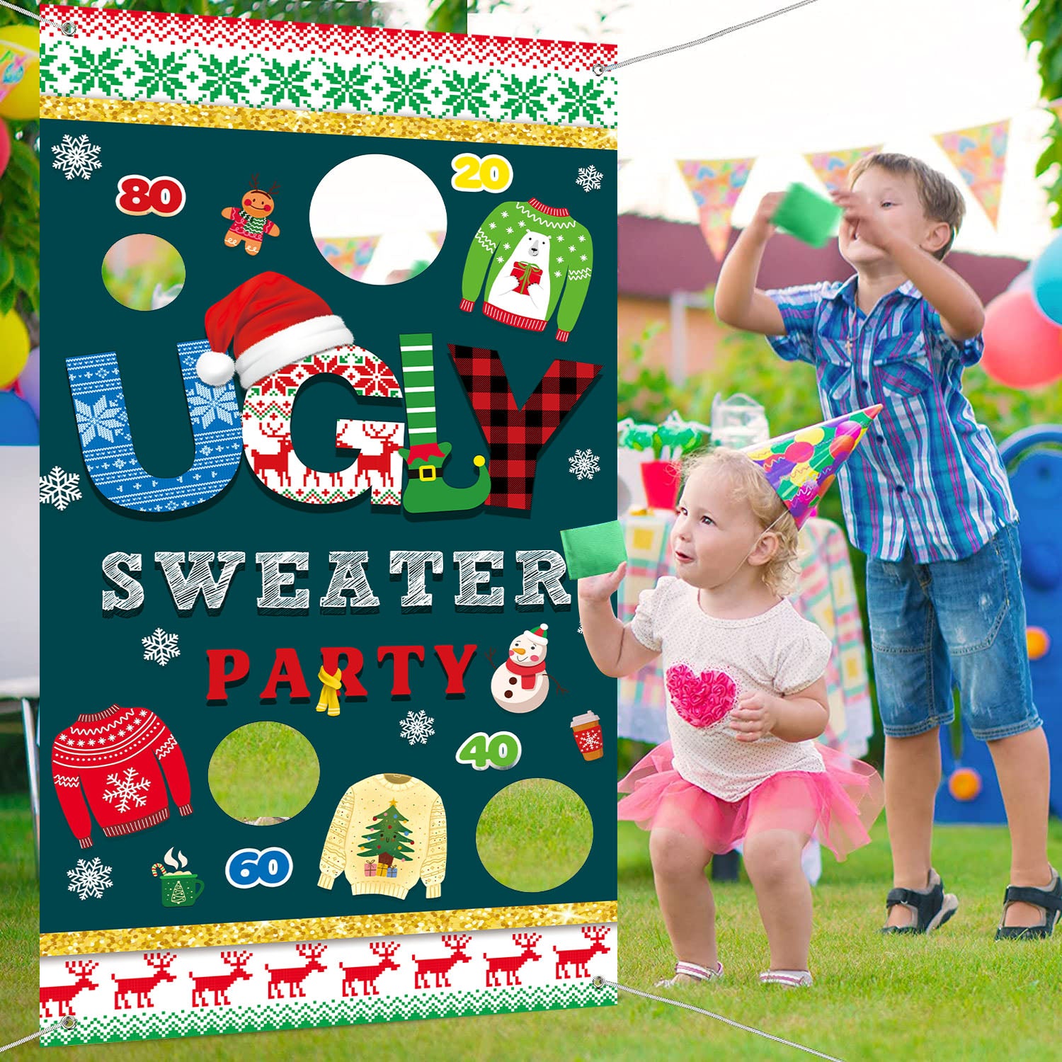 Ugly Sweater Party Bean Toss Game Set