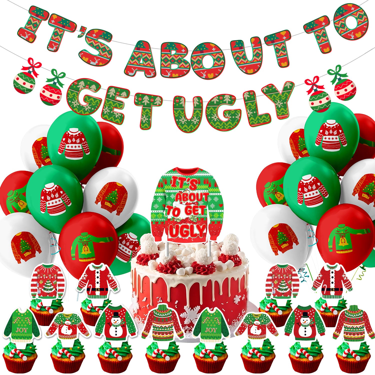 Ugly Sweater Its Time to Get Ugly Party Decorations Set