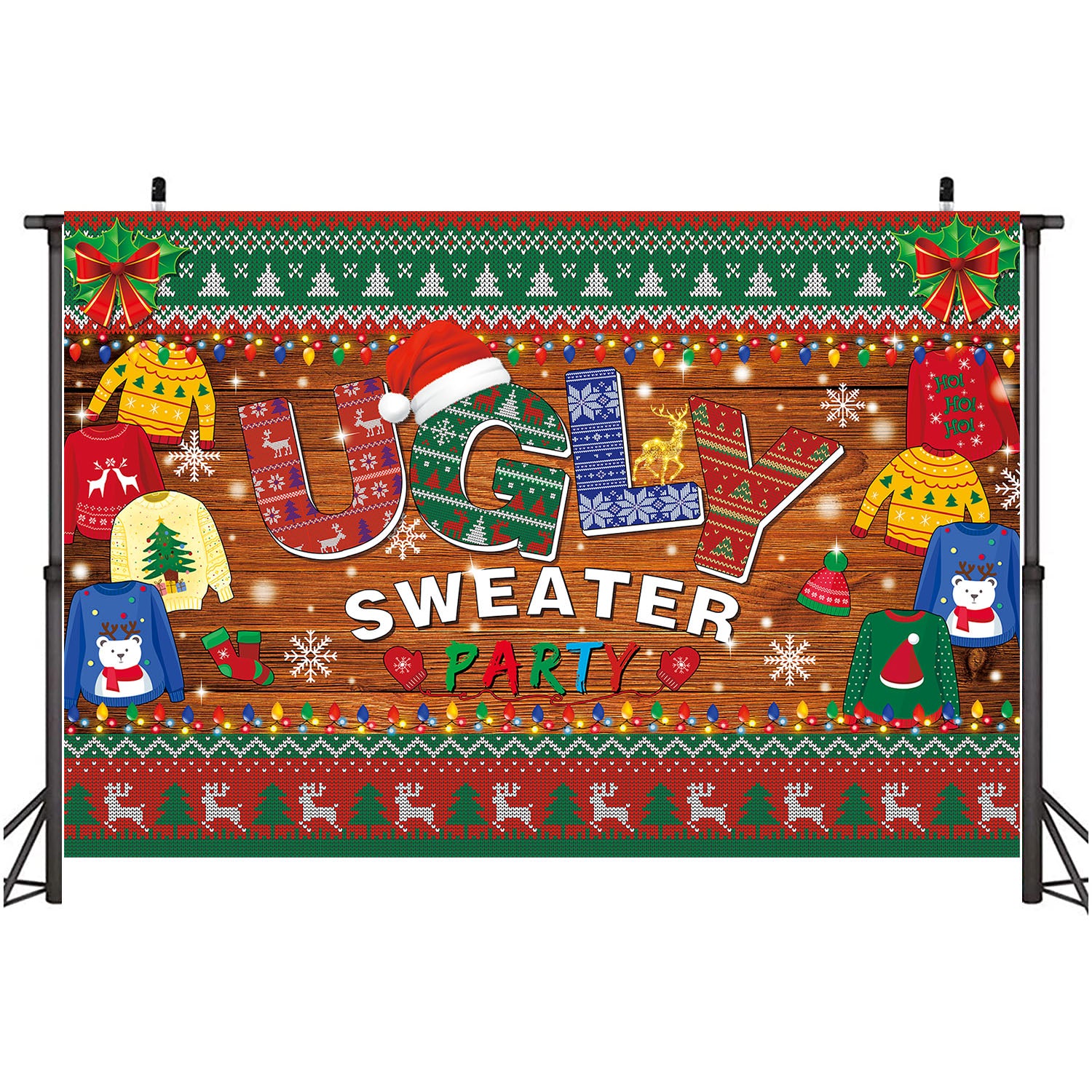 Ugly Sweater Party Backdrop Banner