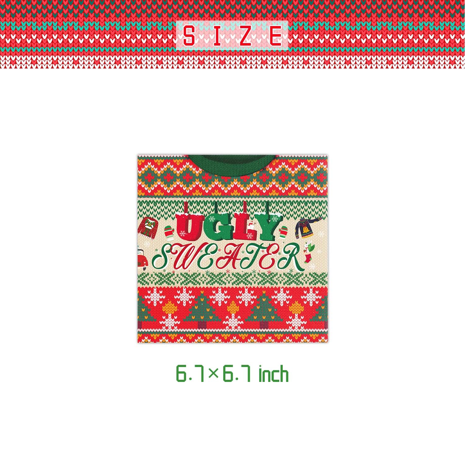 Ugly Christmas Sweater Tableware Set Party Supplies Serves 24