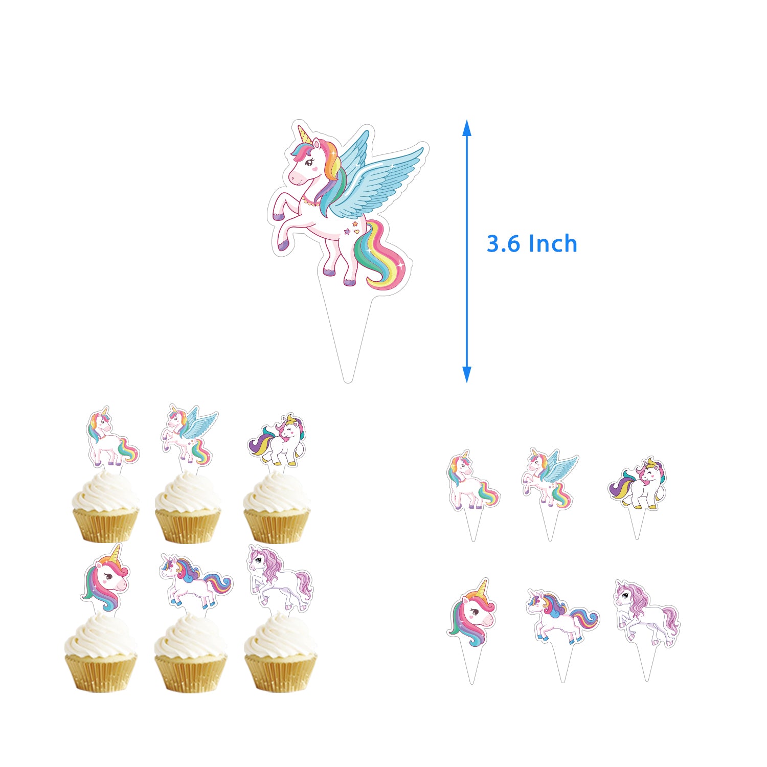 Rainbow and Unicorn Party Decoration Set A