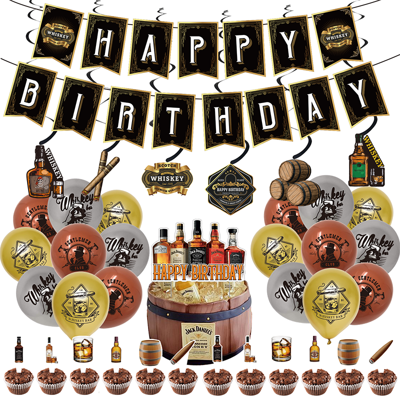 Whisky Birthday Decoration Set